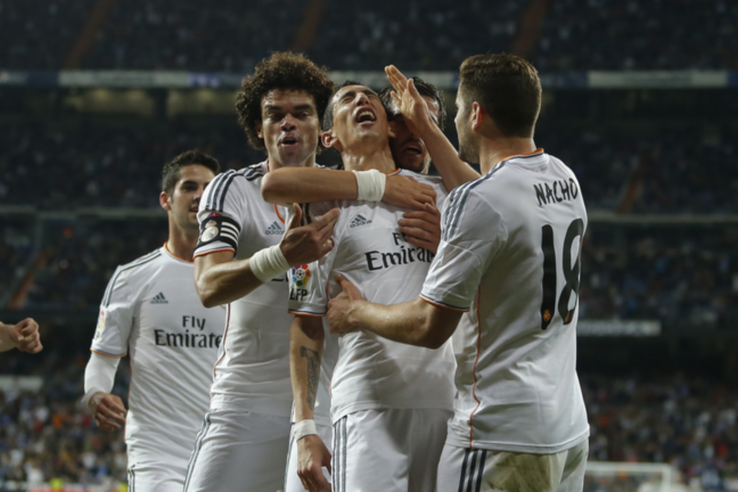 The Argentinian celebrates the opening goal