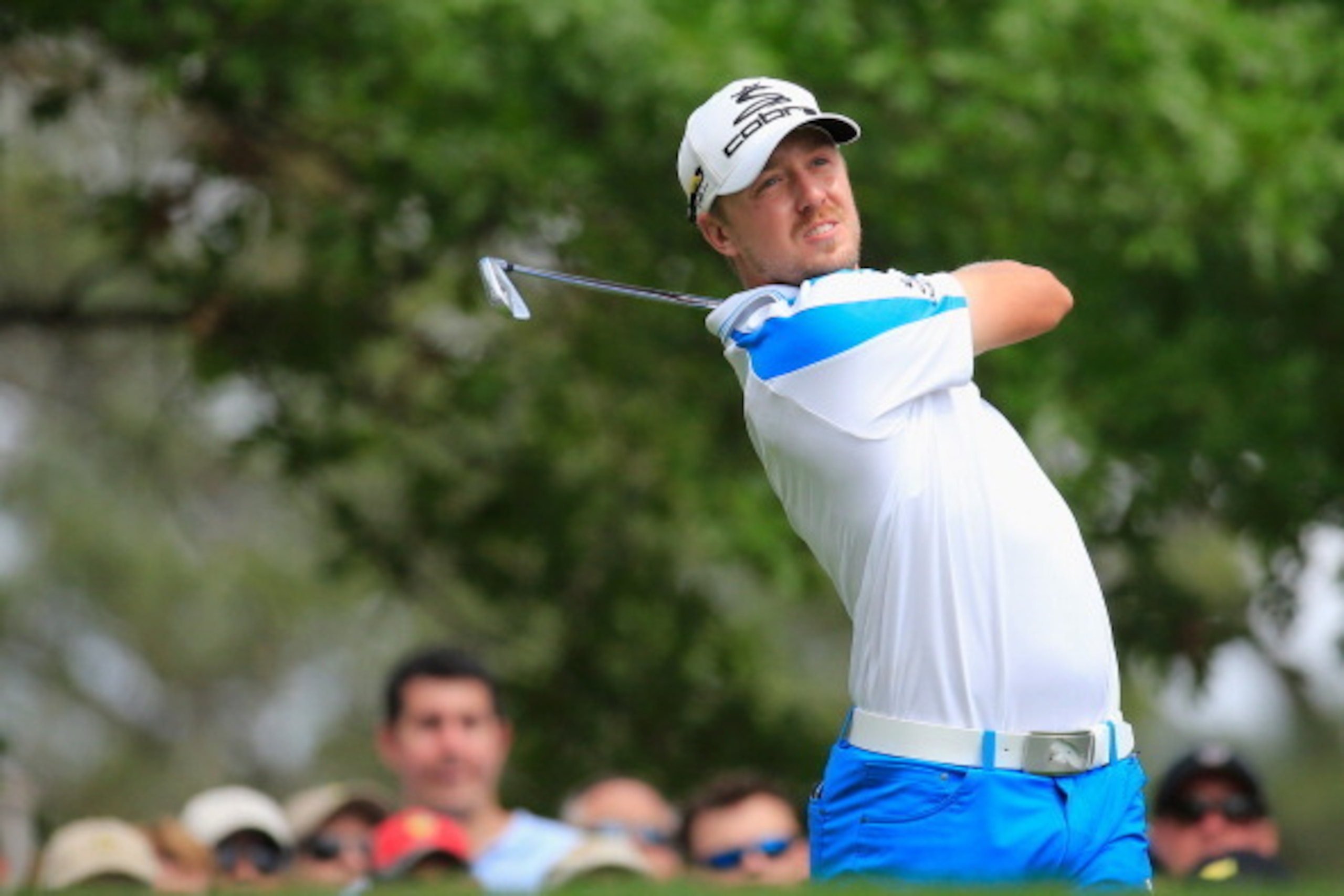 AUGUSTA, GA - APRIL 13:  Jonas Blixt of Sweden watches his tee shot on the fourth hole during the final round of the 2014 Masters Tournament at Augusta National Golf Club on April 13, 2014 in Augusta, Georgia.  (Photo by Rob Carr/Getty Images)