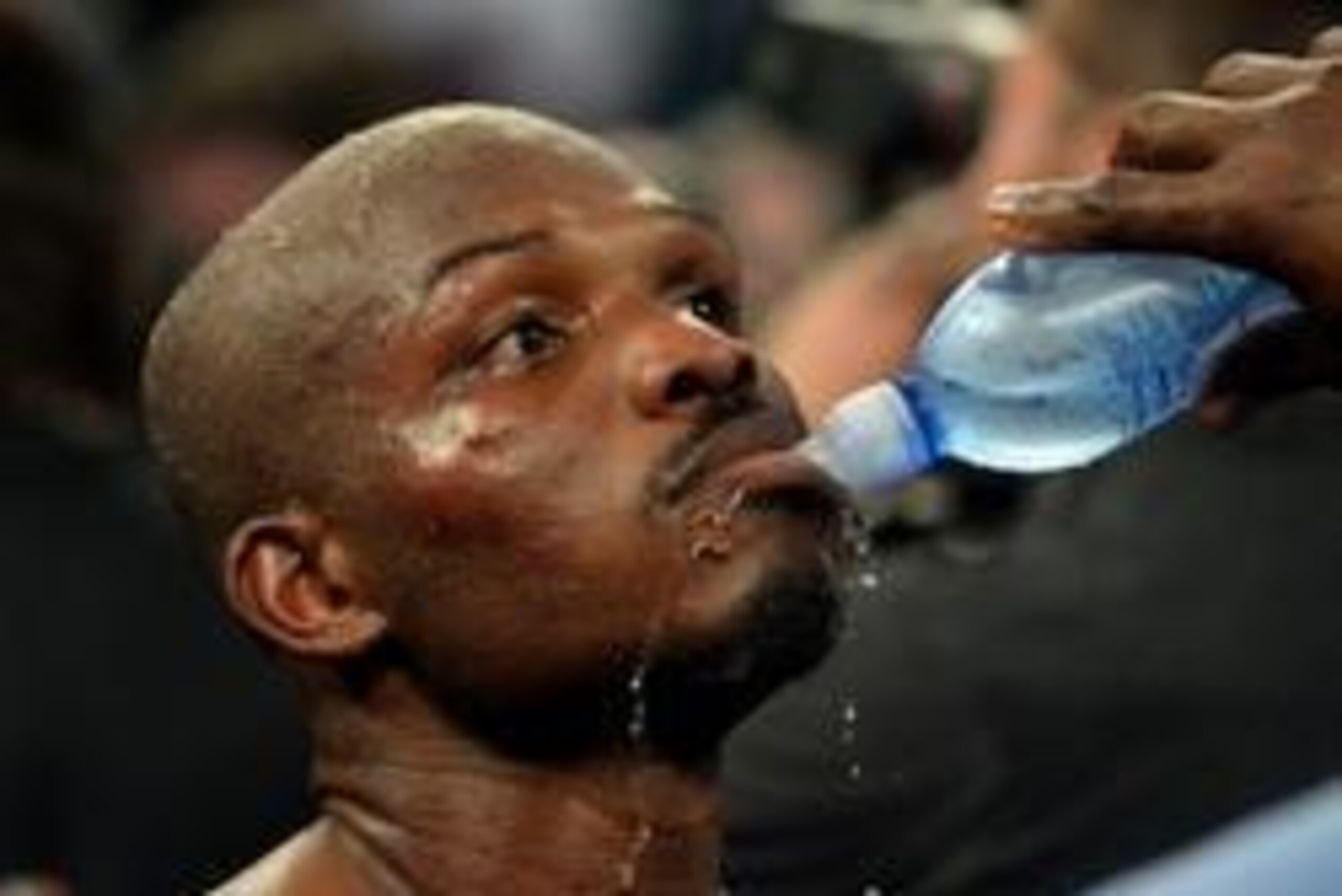 Apr 12, 2014; Las Vegas, NV, USA; Timothy Bradley Jr. in the ring after his WBO World Welterweight Championship fight against  Manny Pacquiao (not pictured) at the MGM Grand Garden Arena. Manny Pacquiao won by decision. Mandatory Credit: Jayne Kamin-Oncea