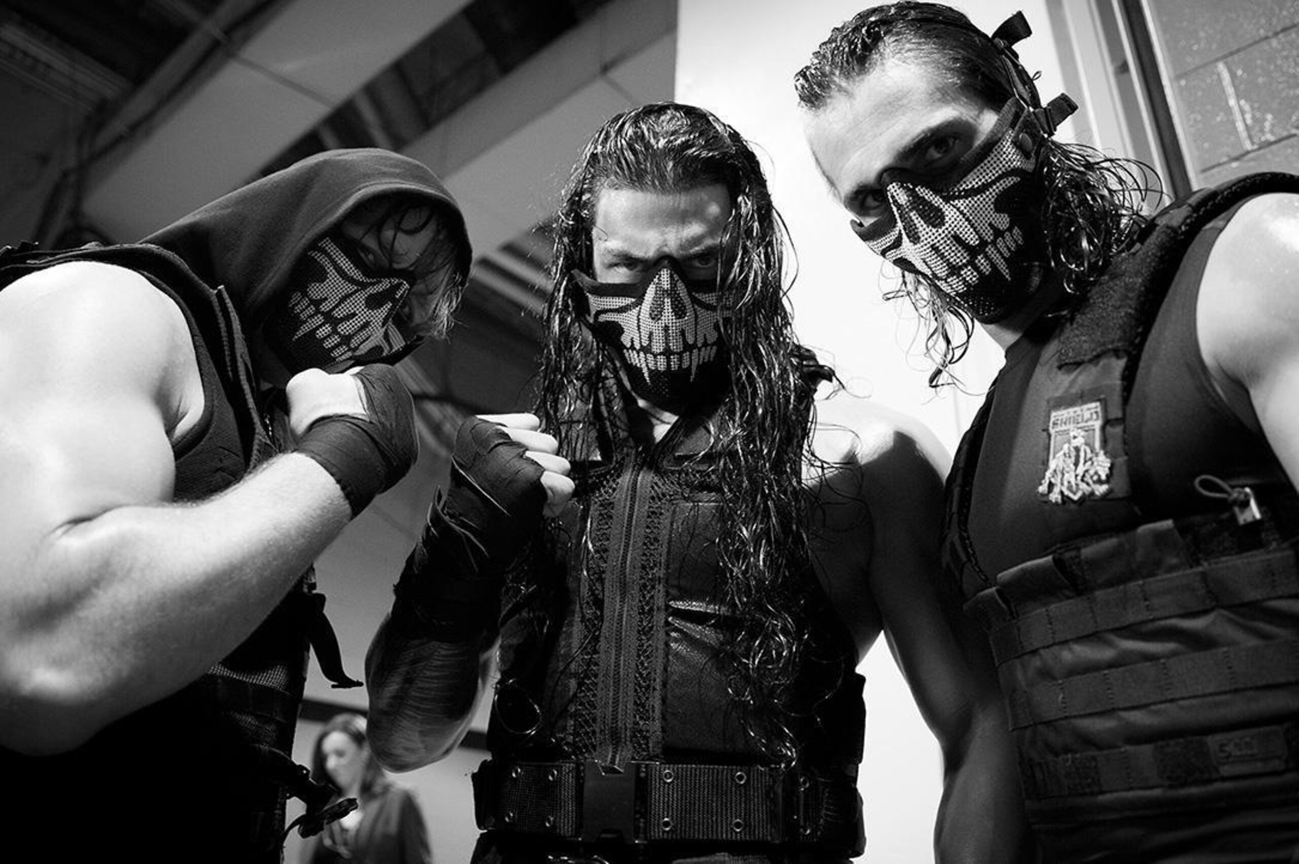 Dean Ambrose, Roman Reigns and Seth Rollins, all undefeated at WrestleMania so far.