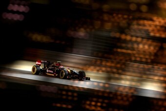 SAKHIR, BAHRAIN - APRIL 04:  Pastor Maldonado of Venezuela and Lotus drives during practice for the Bahrain Formula One Grand Prix at the Bahrain International Circuit on April 4, 2014 in Sakhir, Bahrain.  (Photo by Paul Gilham/Getty Images)