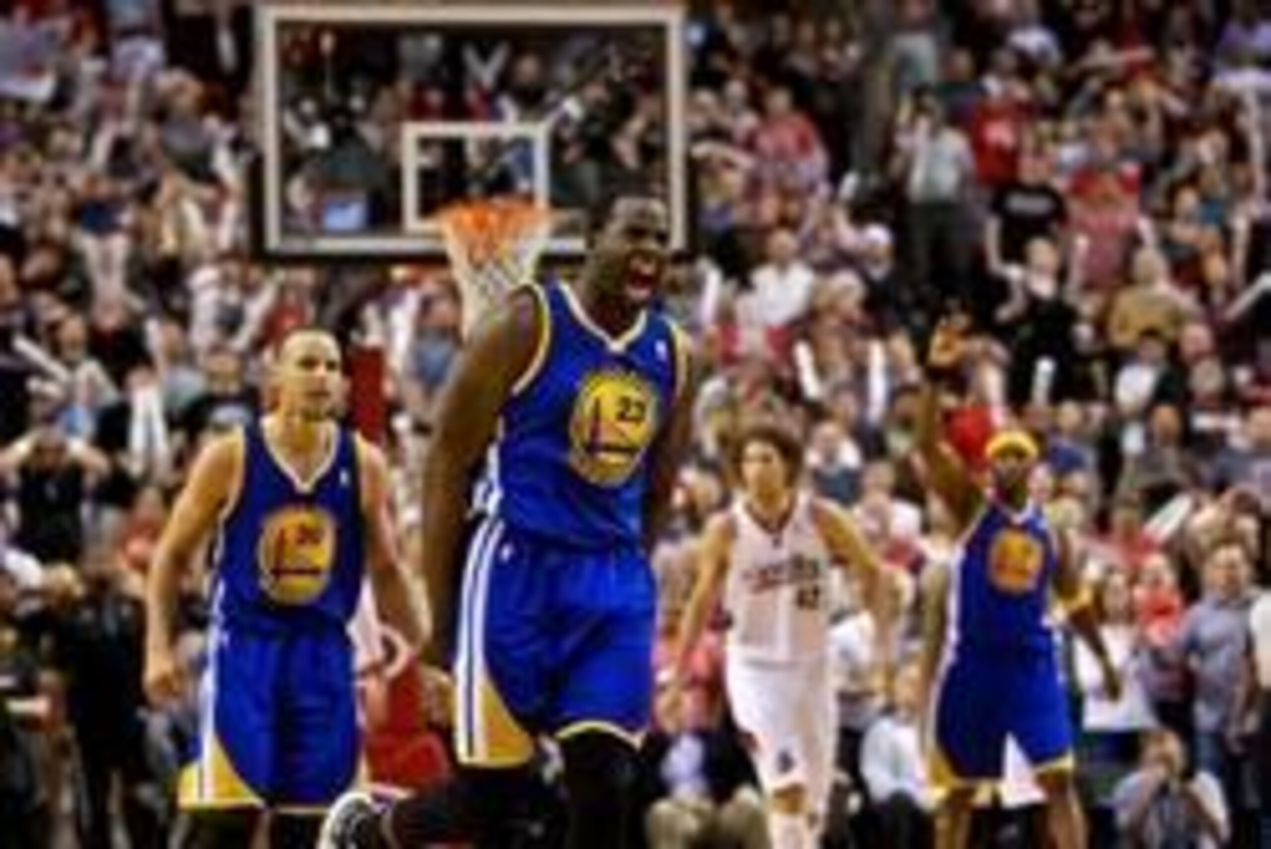 Apr 13, 2014; Portland, OR, USA; Golden State Warriors forward Draymond Green (23) reacts making a basket at the end of regulation against the Portland Trail Blazers at the Moda Center. Mandatory Credit: Craig Mitchelldyer-USA TODAY Sports