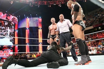 Standing tall over someone like Roman Reigns only helps.