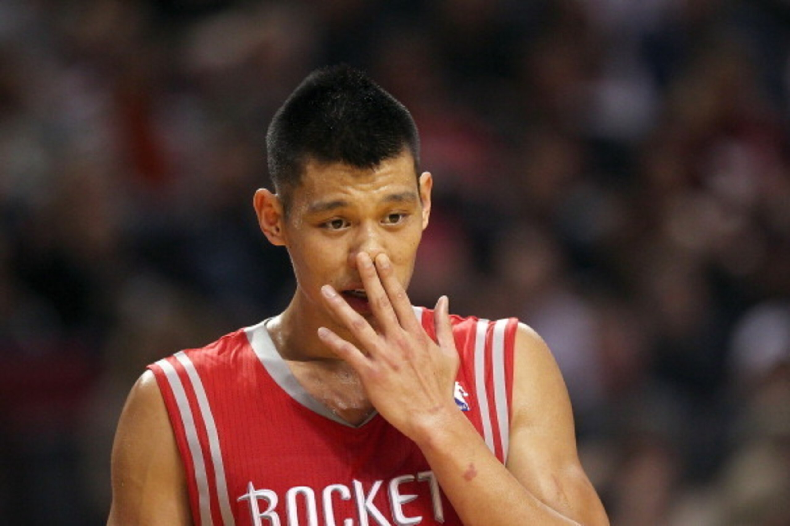 PORTLAND, OR - NOVEMBER 05:  Jeremy Lin #7 of the Houston Rockets  against the Portland Trail Blazers on November 5, 2013 at the Moda Center in Portland, Oregon.  NOTE TO USER: User expressly acknowledges and agrees that, by downloading and or using this 