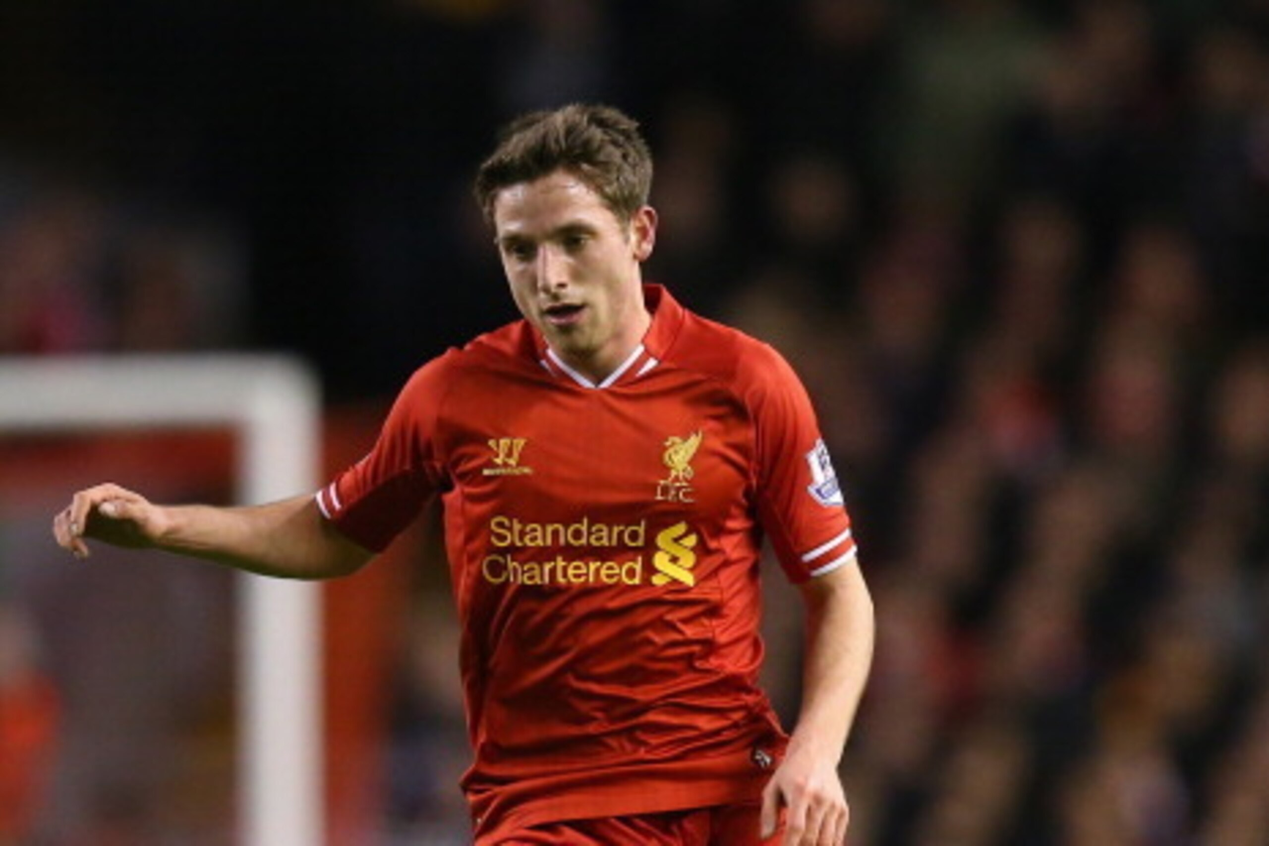 LIVERPOOL, ENGLAND - MARCH 26:  Joe Allen of Liverpool in action during the Barclays Premier League match between Liverpool and Sunderland at Anfield on March 26, 2014 in Liverpool, England.  (Photo by Alex Livesey/Getty Images)