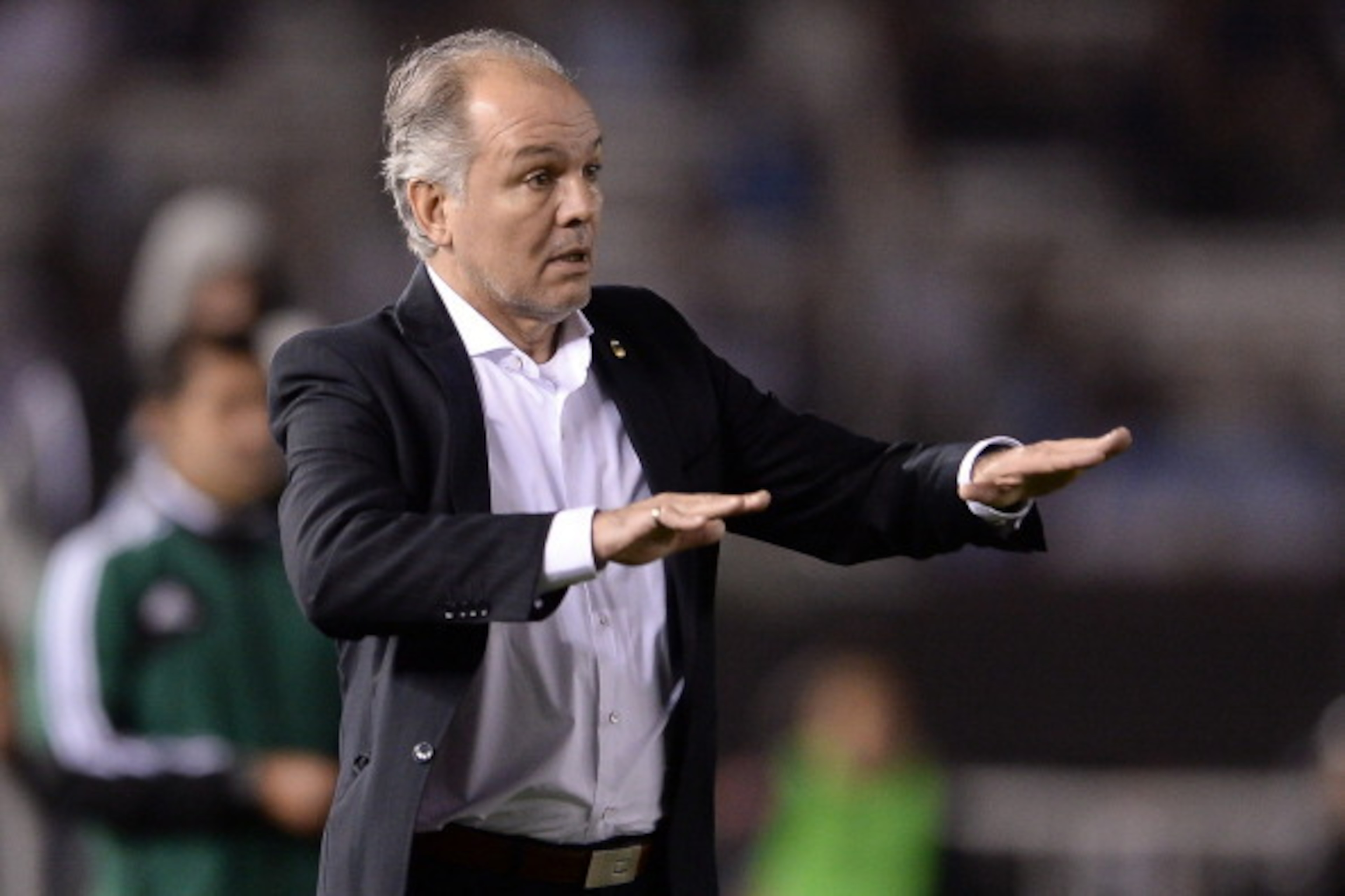 BUENOS AIRES, ARGENTINA - OCTOBER 11: Head coach Alejandro Sabella of Argentina in action during a match between Argentina and Peru as part of the 17th round of the South American Qualifiers for the FIFA's World Cup Brazil 2014 at Antonio Vespucio Liberti