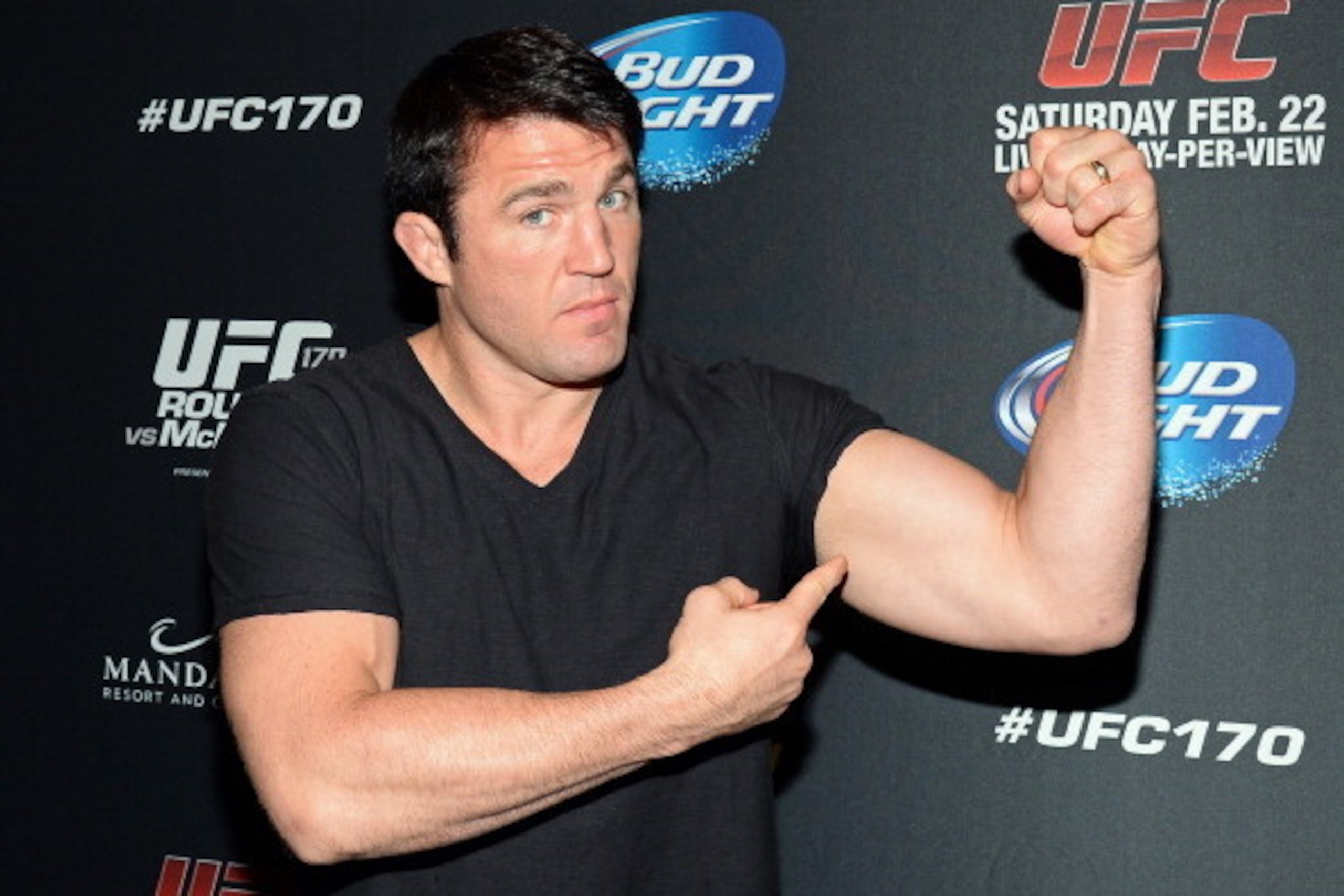 LAS VEGAS, NV - FEBRUARY 22:  Mixed martial artist Chael Sonnen attends the UFC 170 event at the Mandalay Bay Events Center on February 22, 2014 in Las Vegas, Nevada.  (Photo by Ethan Miller/Getty Images)