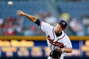 ATLANTA, GA - AUGUST 13: Kris Medlen #54 of the Atlanta Braves pitches in the first inning to the Philadelphia Phillies at Turner Field on August 13, 2013 in Atlanta, Georgia. (Photo by Kevin C. Cox/Getty Images) ATLANTA, GA - AUGUST 13: Kris Medlen #54 of the Atlanta Braves pitches in the first inning to the Philadelphia Phillies at Turner Field on August 13, 2013 in Atlanta, Georgia. (Photo by Kevin C. Cox/Getty Images)