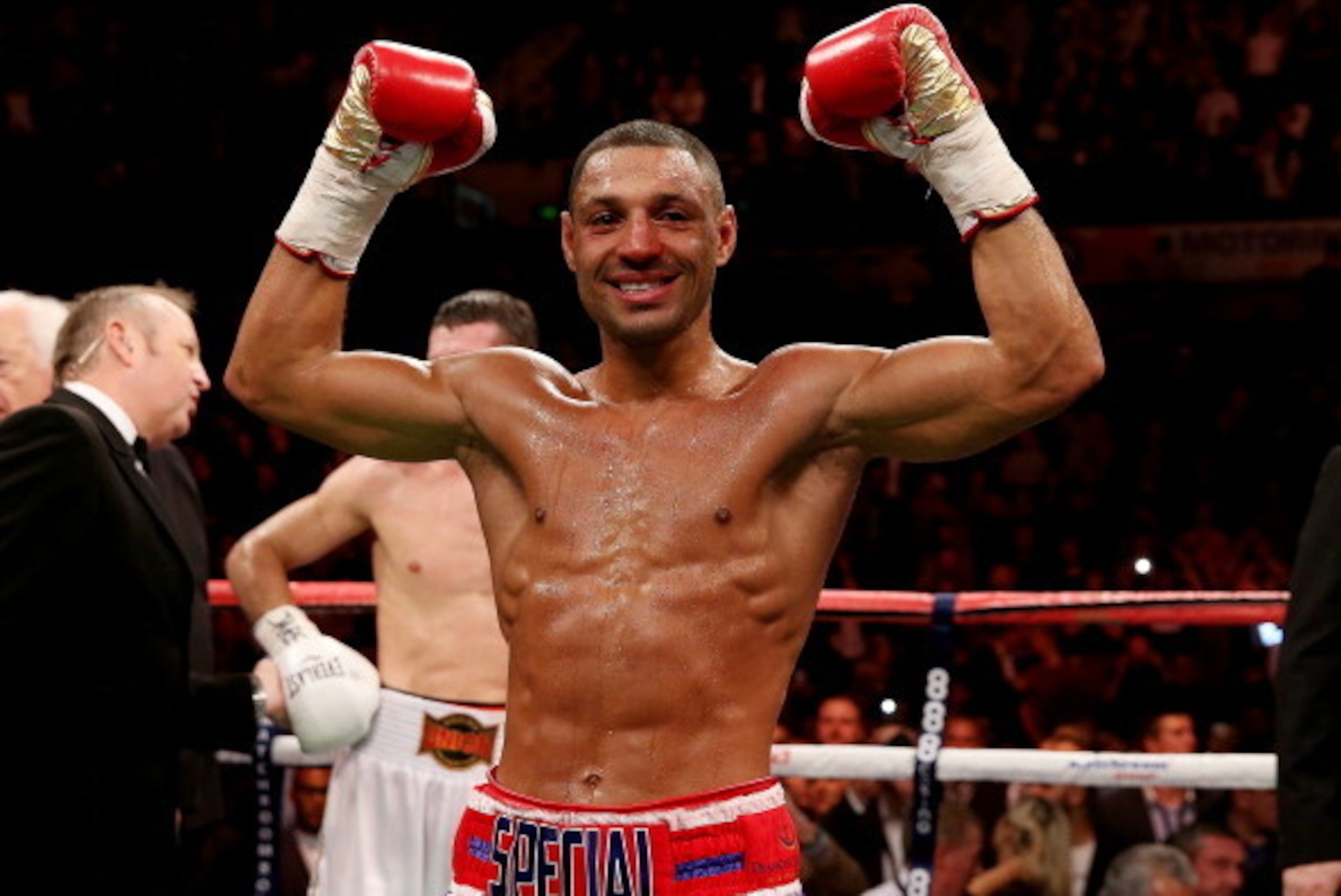 SHEFFIELD, ENGLAND - OCTOBER 26: Kell Brook celebrates his victory over Vyacheslav Senchenko during their Final Eliminator for the IBF World Welterweight Championship bout at Motorpoint Arena on October 26, 2013 in Sheffield, England. (Photo by Scott He SHEFFIELD, ENGLAND - OCTOBER 26: Kell Brook celebrates his victory over Vyacheslav Senchenko during their Final Eliminator for the IBF World Welterweight Championship bout at Motorpoint Arena on October 26, 2013 in Sheffield, England. (Photo by Scott He