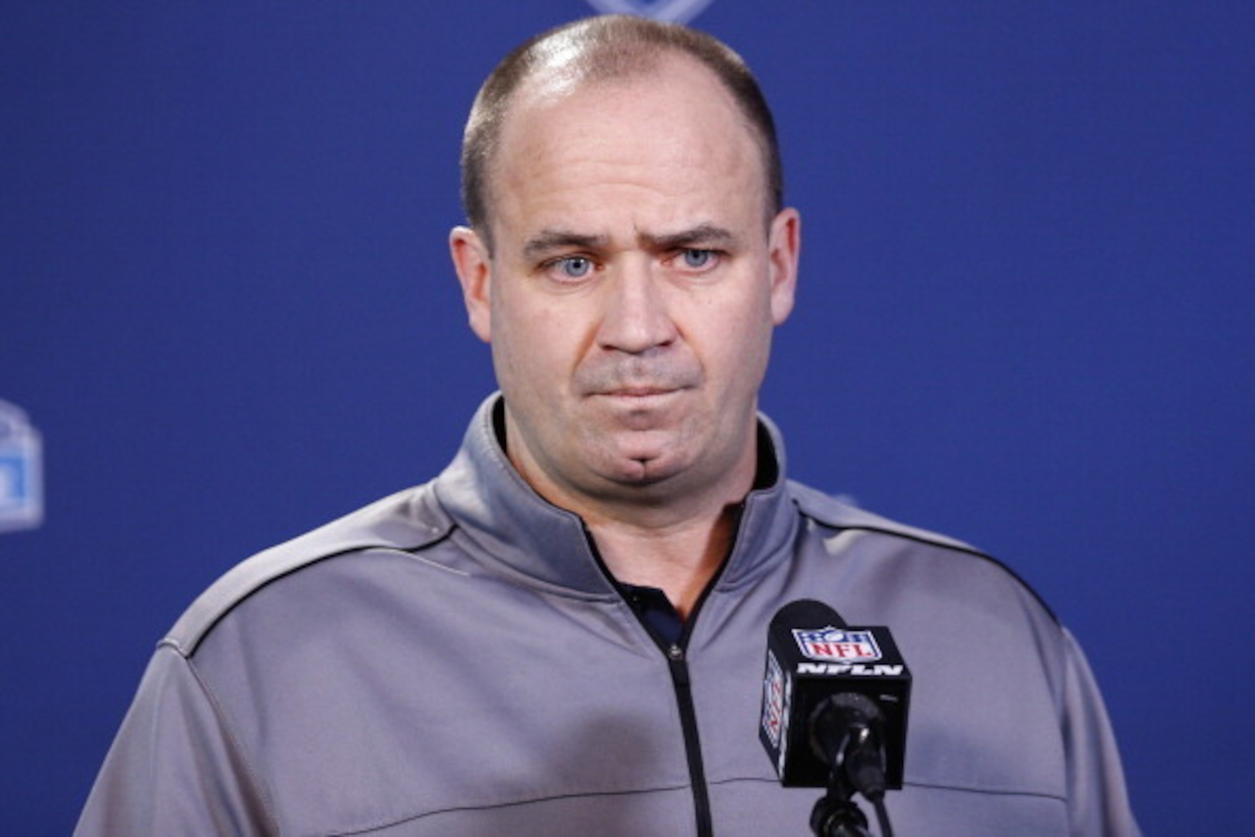 INDIANAPOLIS, IN - FEBRUARY 21: Head coach Bill O'Brien of the Houston Texans speaks to the media during the 2014 NFL Combine at Lucas Oil Stadium on February 21, 2014 in Indianapolis, Indiana. (Photo by Joe Robbins/Getty Images)
