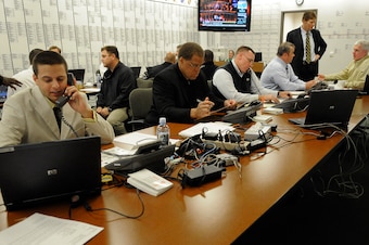 The Green Bay Packers draft room