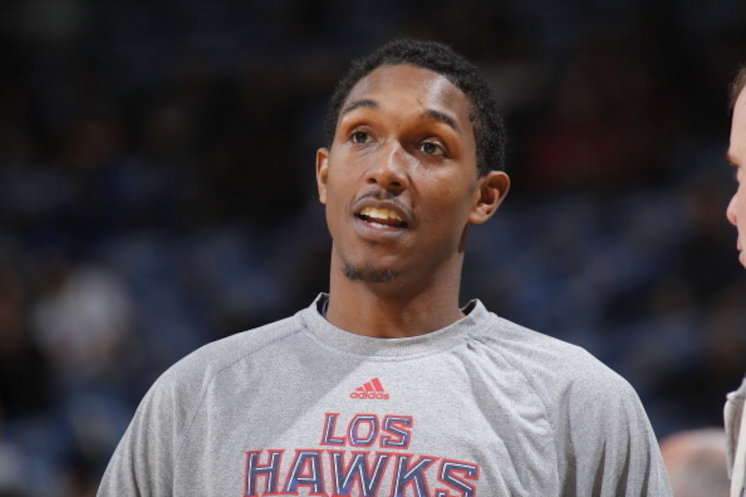 OAKLAND, CA - MARCH 7: Lou Williams #3 of the Atlanta Hawks before a game against the Golden State Warriors on March 7, 2014 at Oracle Arena in Oakland, California. NOTE TO USER: User expressly acknowledges and agrees that, by downloading and or using thi