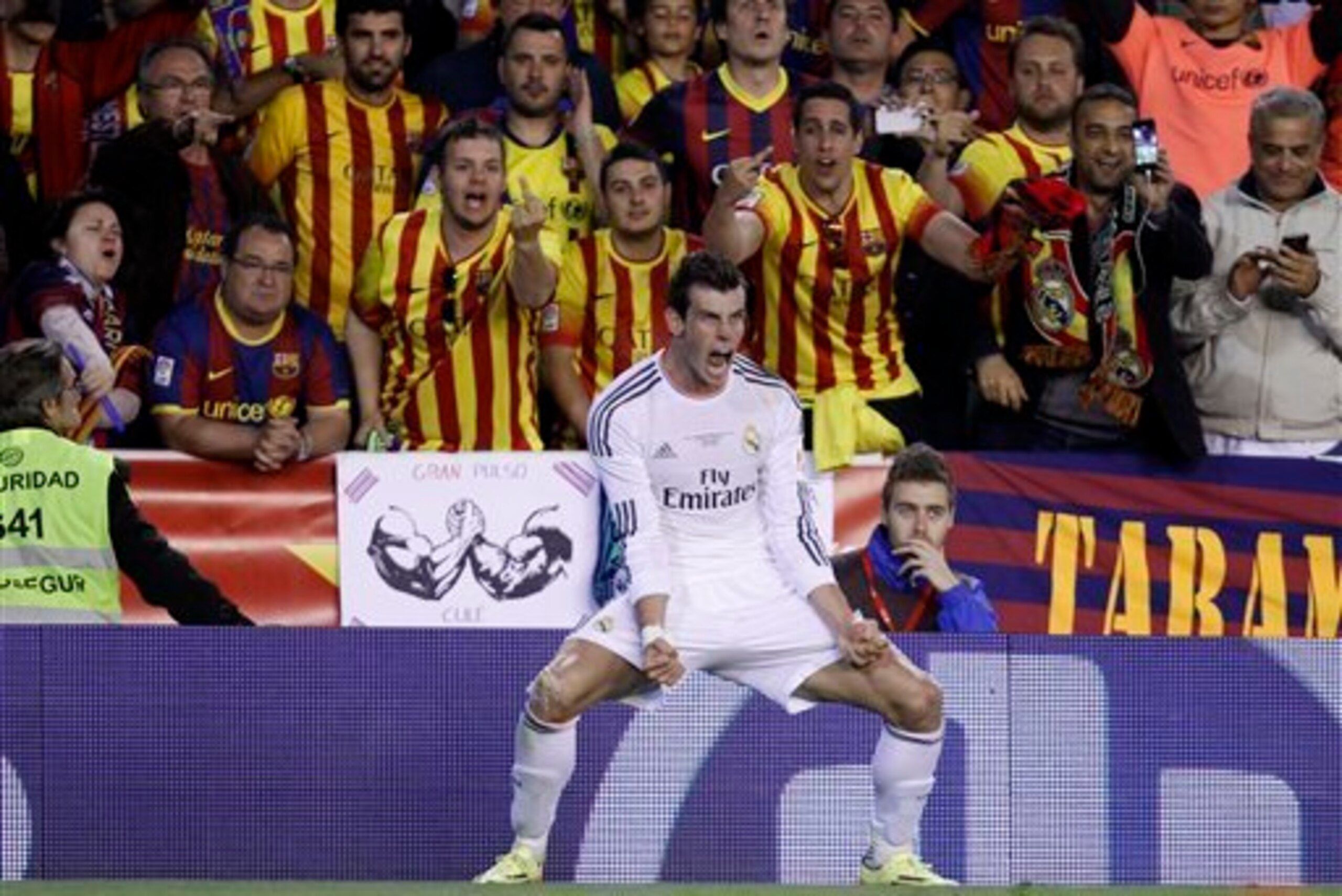 Bale helped Madrid win the Copa against Barca.