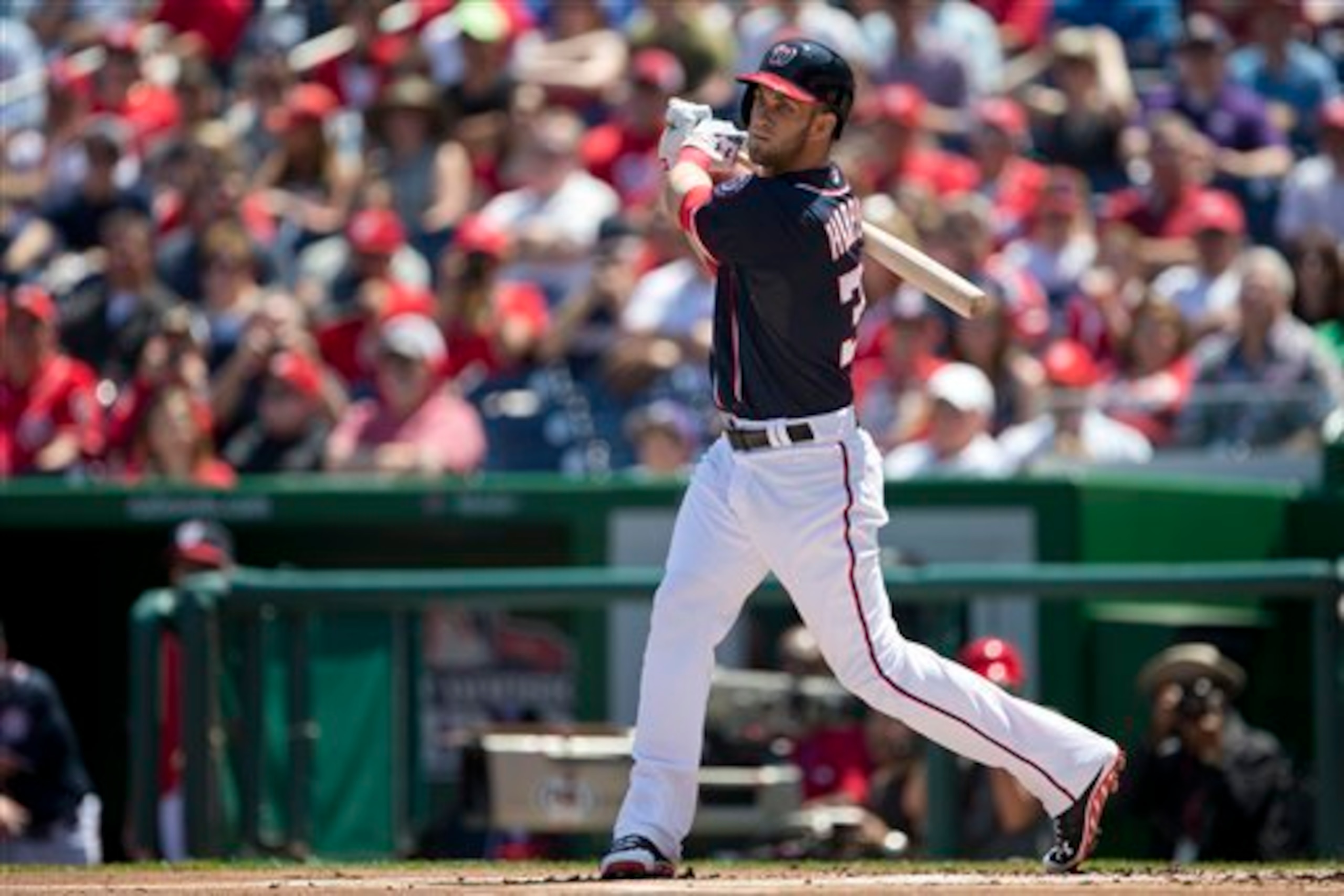 Harper slashed .344/.430/.720 with nine home runs last April.