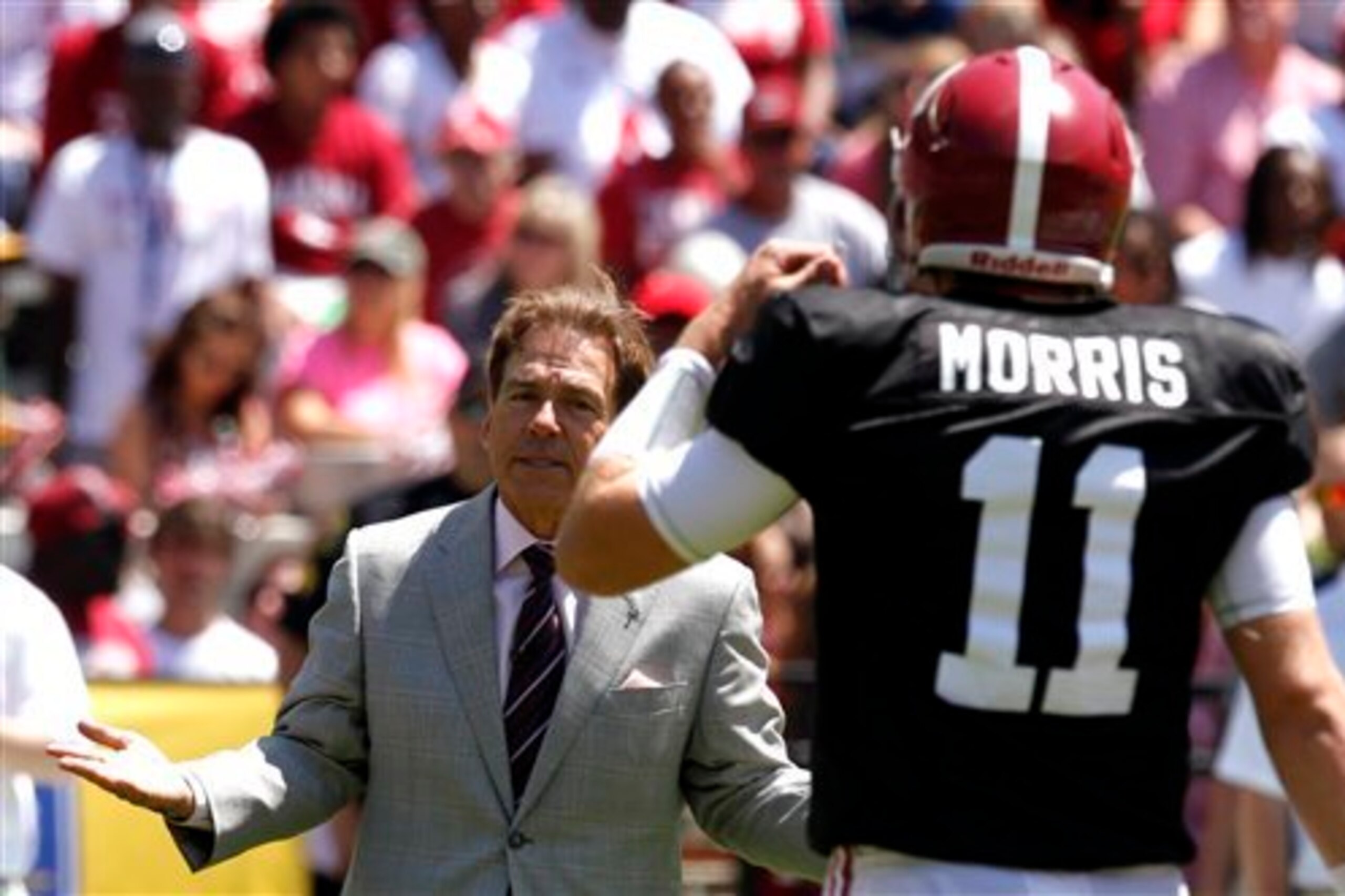 Alabama and Nick Saban attracted over 73,000 fans for their spring game.
