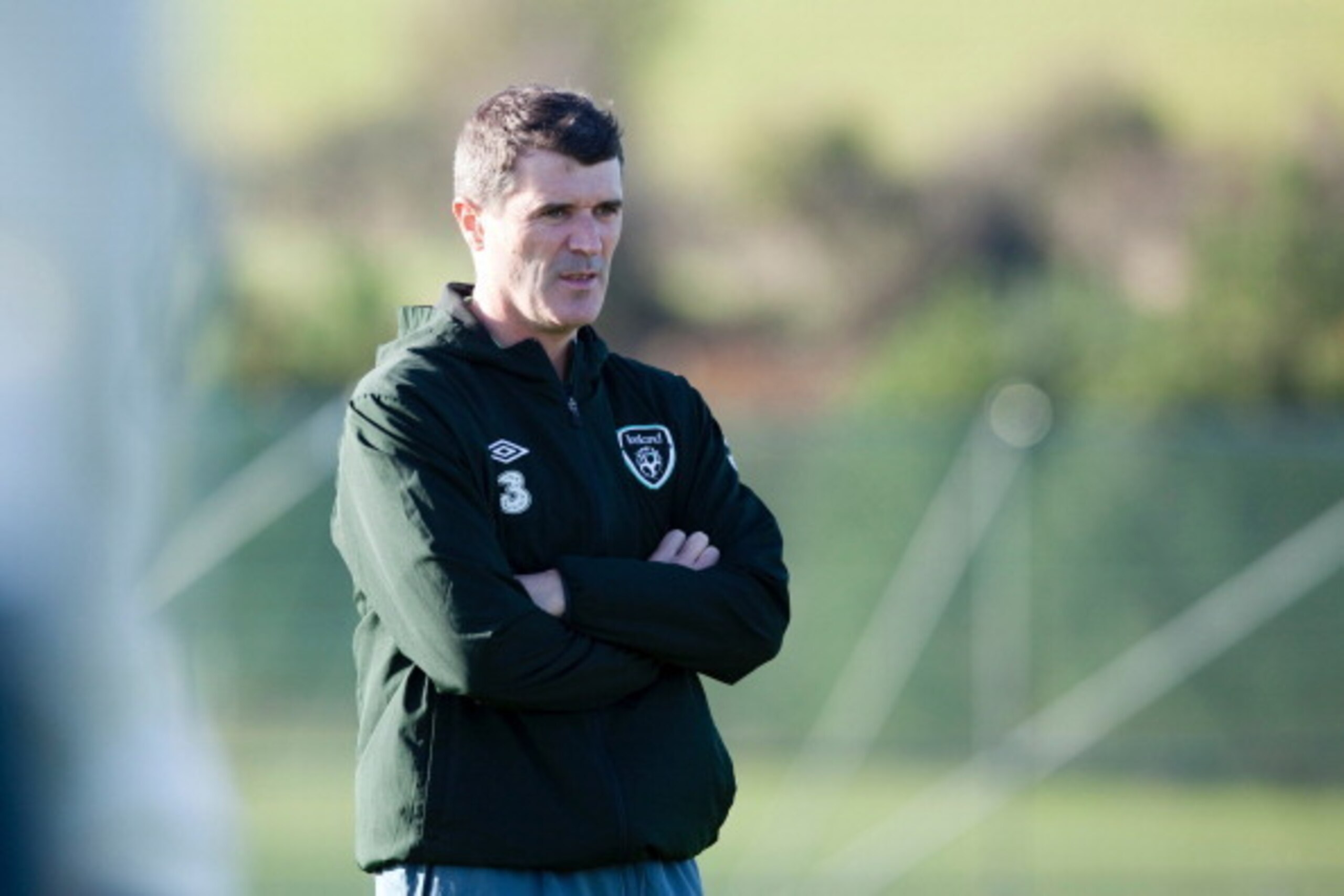 DUBLIN, IRELAND - NOVEMBER 12: Assistant manager Roy Keane of Republic of Ireland looks on during a training session at Gannon Park on November 12, 2013 in Dublin, Ireland. (Photo by Andrew Paton/Getty Images)