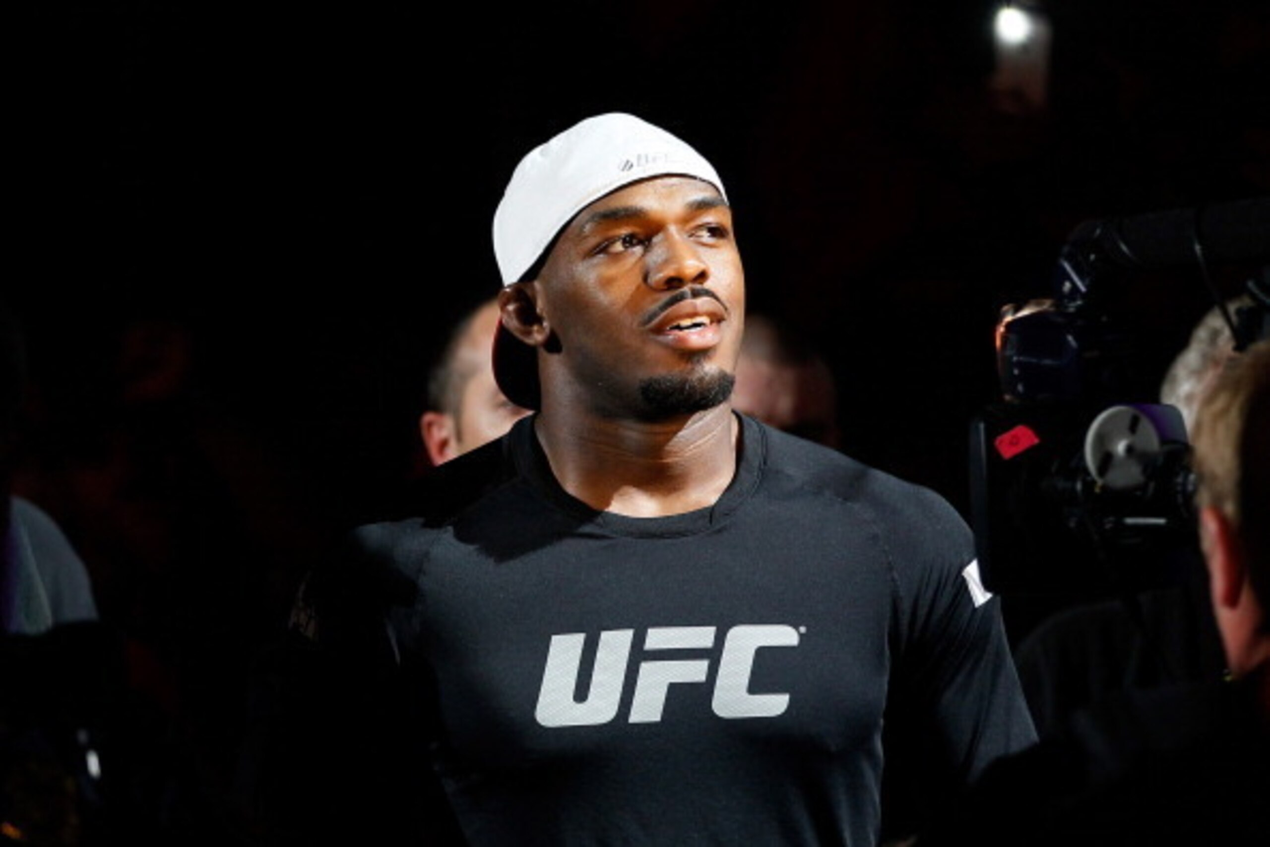 ATLANTA, GA - APRIL 21:  Jon Jones arrives for his light heavyweight title bout against Rashad Evans for UFC 145 at Philips Arena on April 21, 2012 in Atlanta, Georgia.  (Photo by Kevin C. Cox/Getty Images)