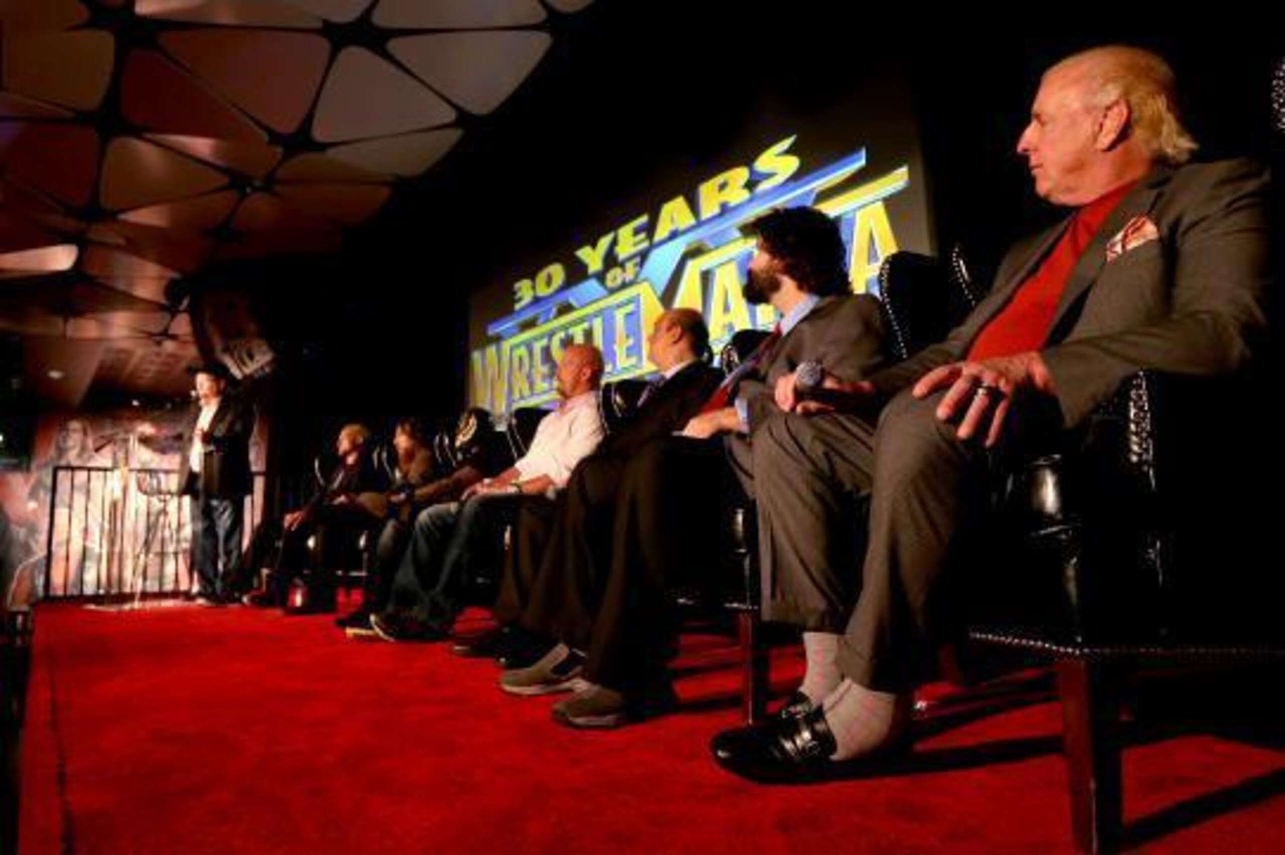 Flair at the 2K14 press conference. Flair at the 2K14 press conference.