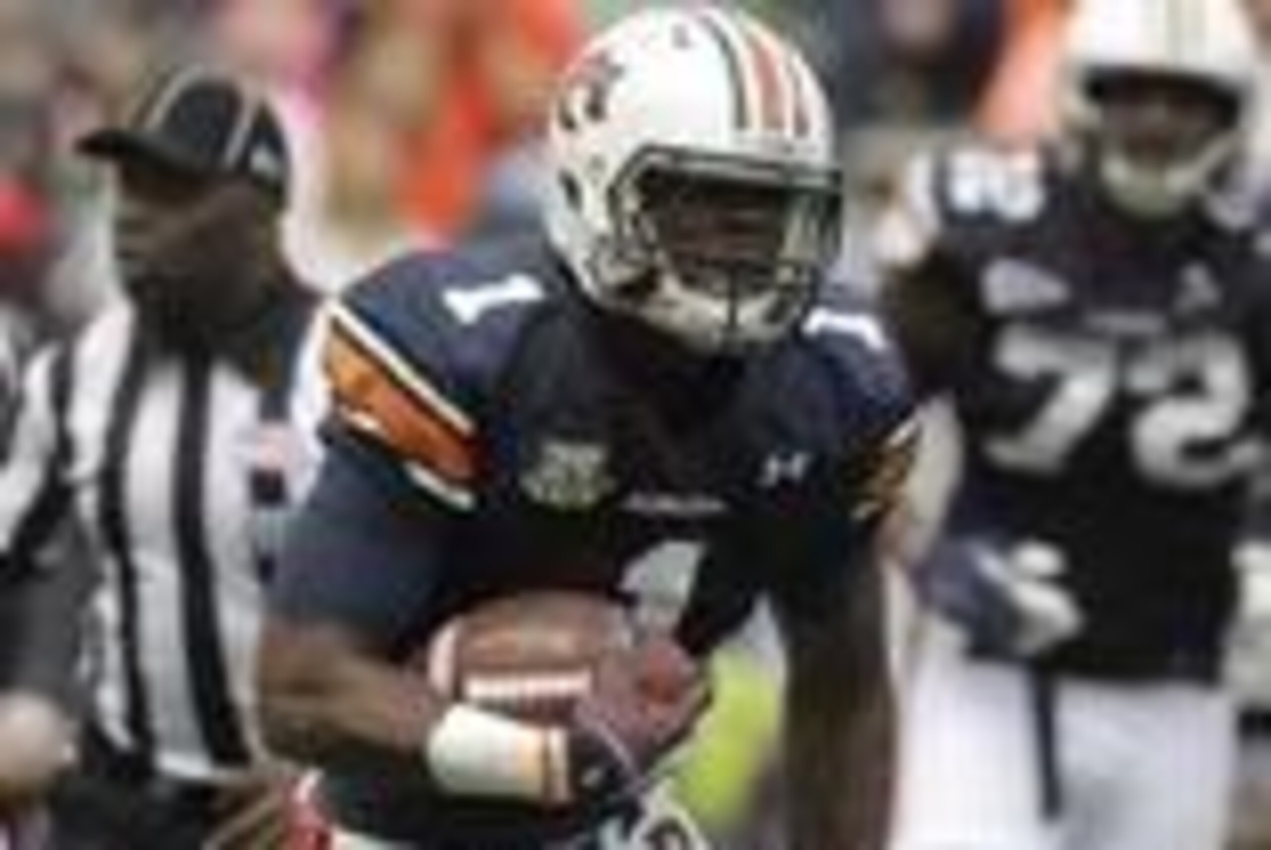 Apr 19, 2014; Auburn, AL, USA; Auburn Tigers receiver D'haquille Williams (1) carries during the second half of the A-Day spring game at Jordan Hare Stadium. Mandatory Credit: John Reed-USA TODAY Sports
