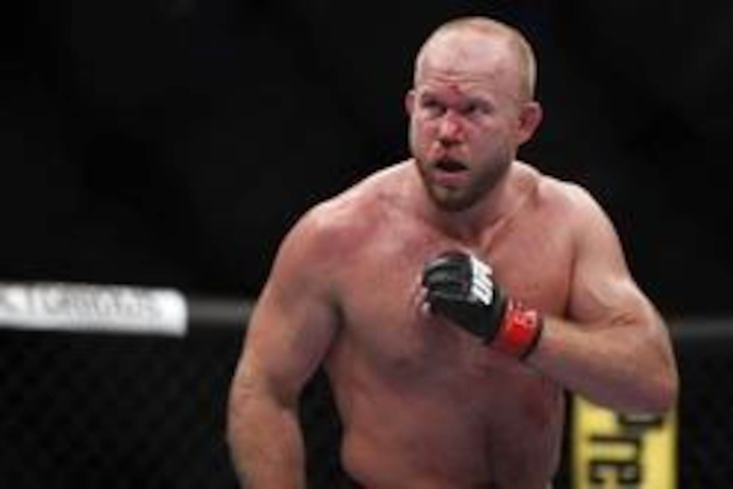 Oct 19, 2013; Houston, TX, USA; Tim Boetsch fights against C.B. Dollaway (not pictured) in their middleweight bout during UFC 166 at Toyota Center. Mandatory Credit: Andrew Richardson-USA TODAY Sports
