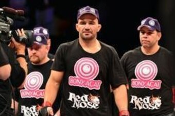 Sep 4, 2013; Belo Horizonte, BRAZIL; Glover Teixeira celebrates defeating Ryan Bader (not pictured) during UFC Fight Night at Mineirinho Arena. Mandatory Credit: Jason Silva-USA TODAY Sports