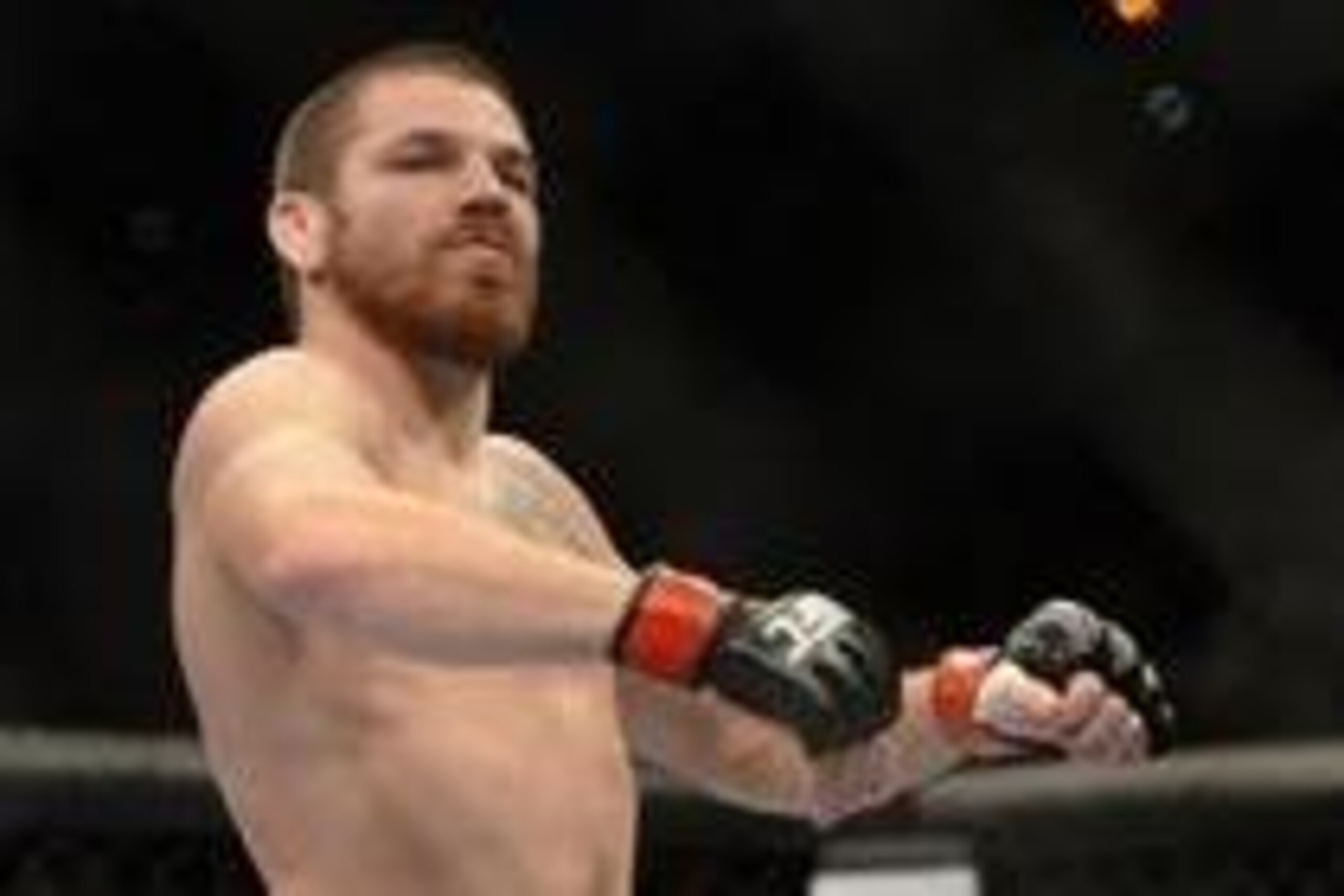 Dec 28, 2013; Las Vegas, NV, USA;    Jim Miller reacts during his UFC lightweight bout at the MGM Grand Garden Arena. Jim Miller won Mandatory Credit: Jayne Kamin-Oncea-USA TODAY Sports