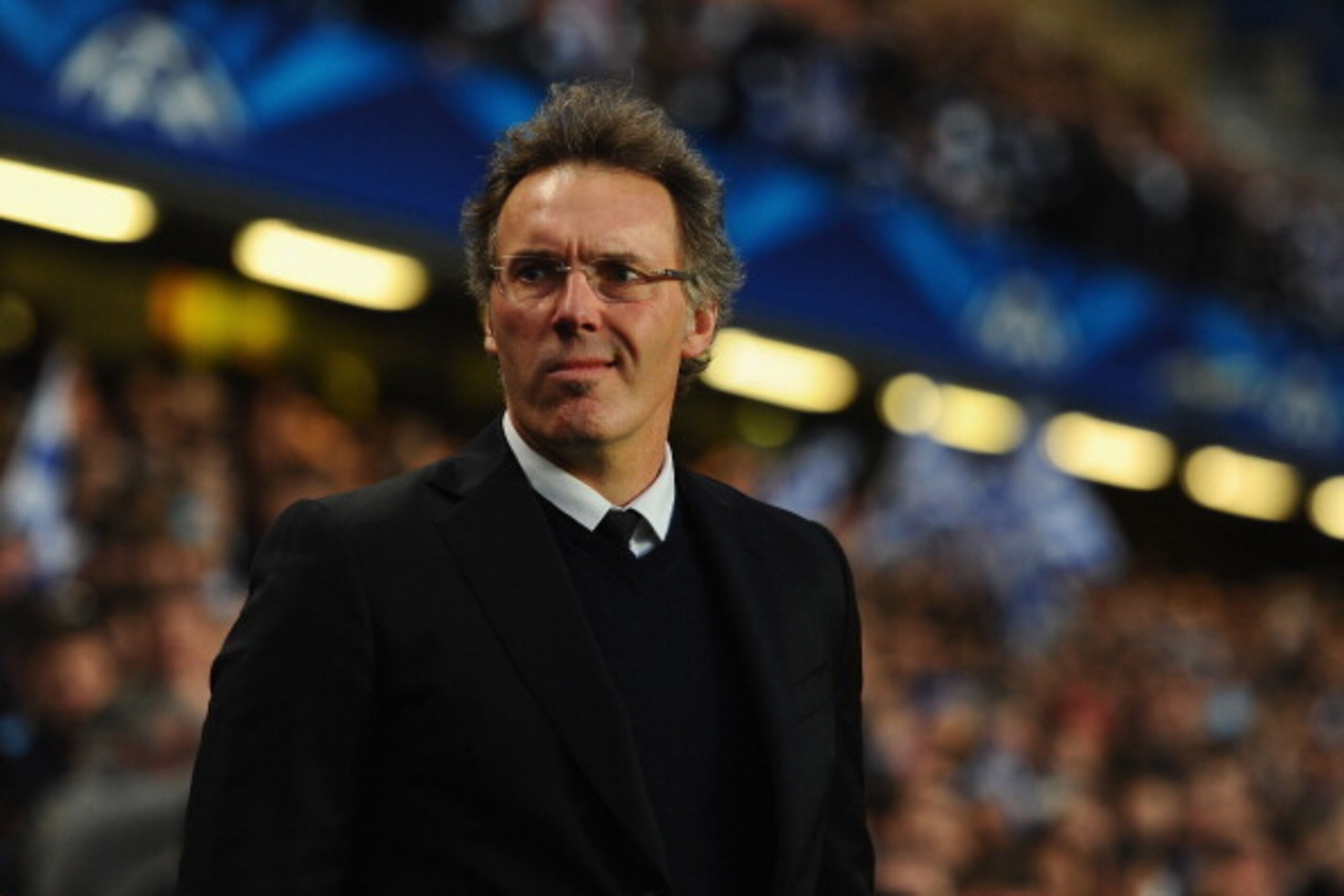 LONDON, ENGLAND - APRIL 08:  Head Coach Laurent Blanc of PSG looks on during the UEFA Champions League Quarter Final second leg match between Chelsea and Paris Saint-Germain FC at Stamford Bridge on April 8, 2014 in London, England.  (Photo by Mike Hewitt