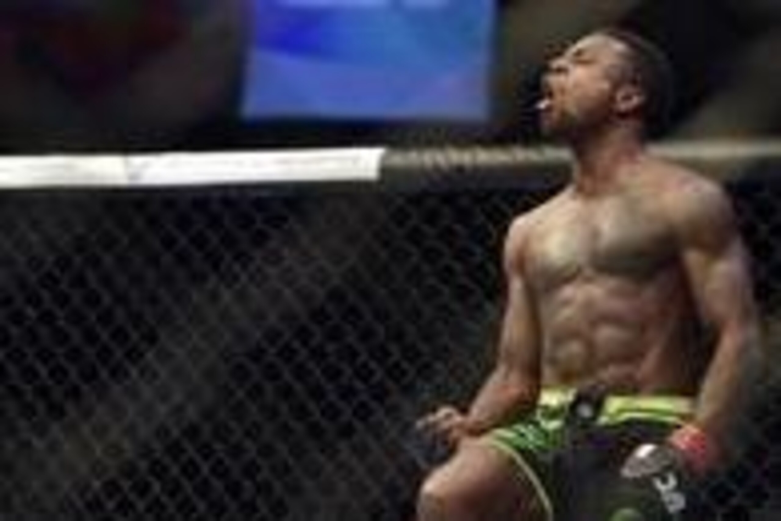 Apr 26, 2014; Baltimore, MD, USA; Chris Beal reacts knocking out Patrick Williams at Baltimore Arena. Beal defeated Williams by knock out in the second round. Mandatory Credit: Tommy Gilligan-USA TODAY Sports
