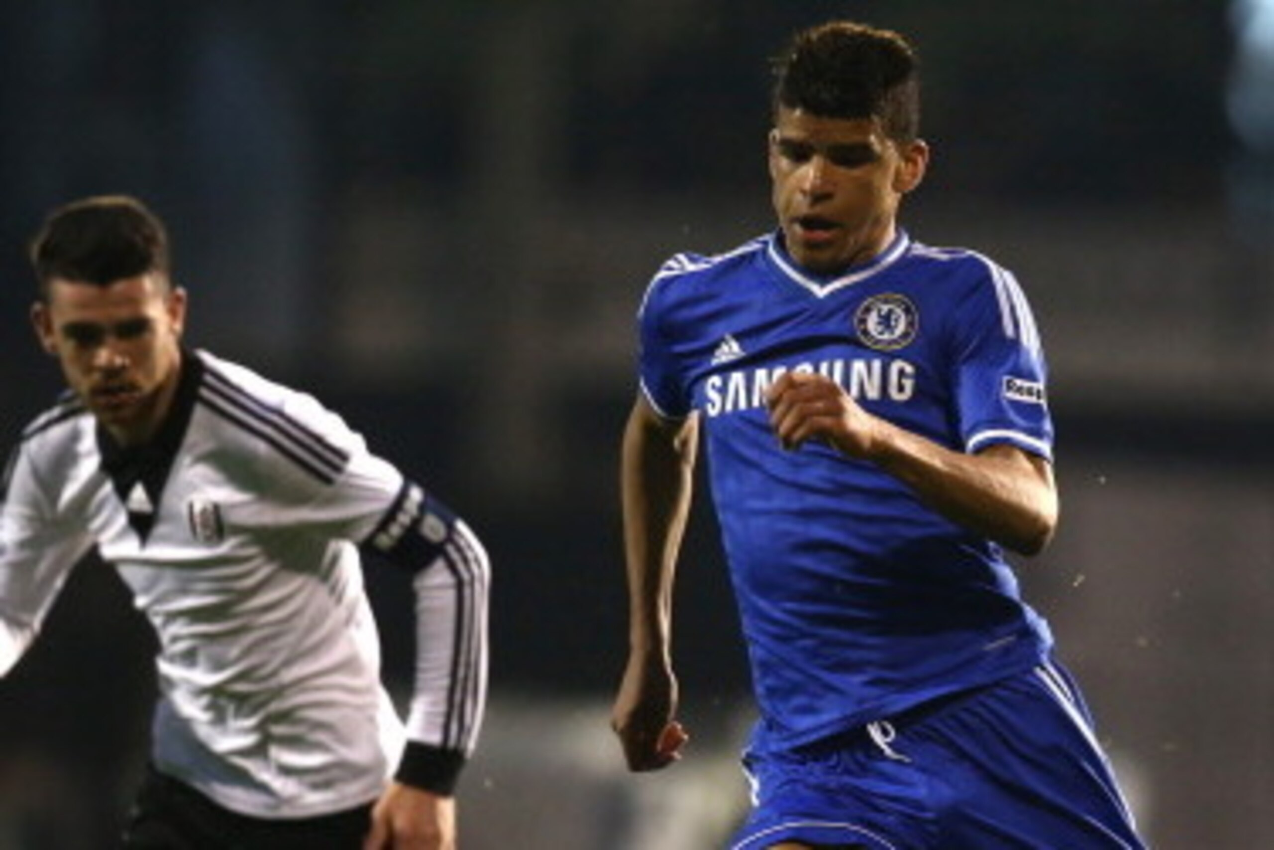 LONDON, ENGLAND - APRIL 28: Dominic Solanke of Chelsea attacks during the FA Youth Cup Final: First Leg match between Fulham and Chelsea at Craven Cottage on April 28, 2014 in London, England. (Photo by Charlie Crowhurst/Getty Images)