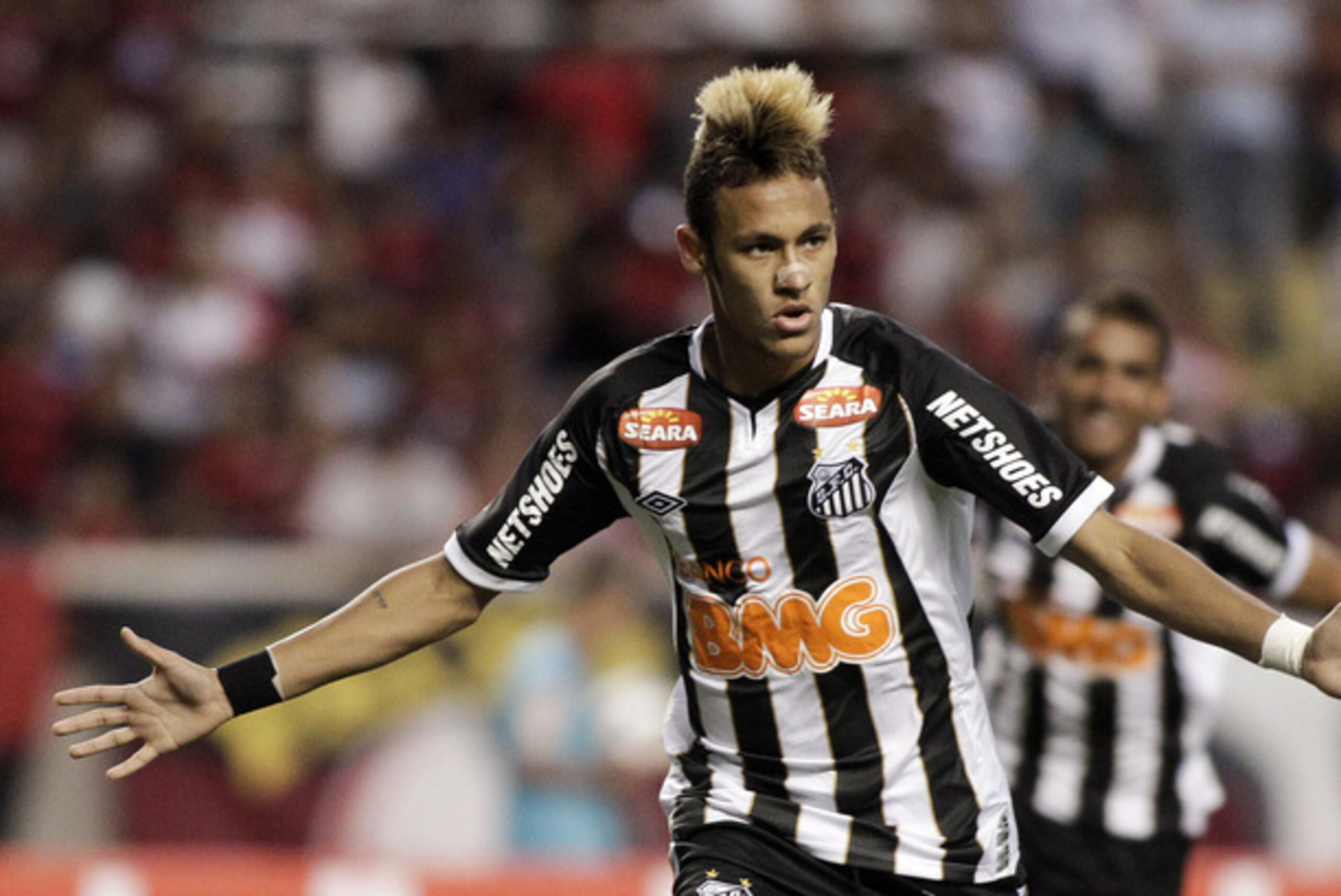 Neymar is the first player in history to score a hat-trick in the Copa Libertadores and UEFA Champions League.