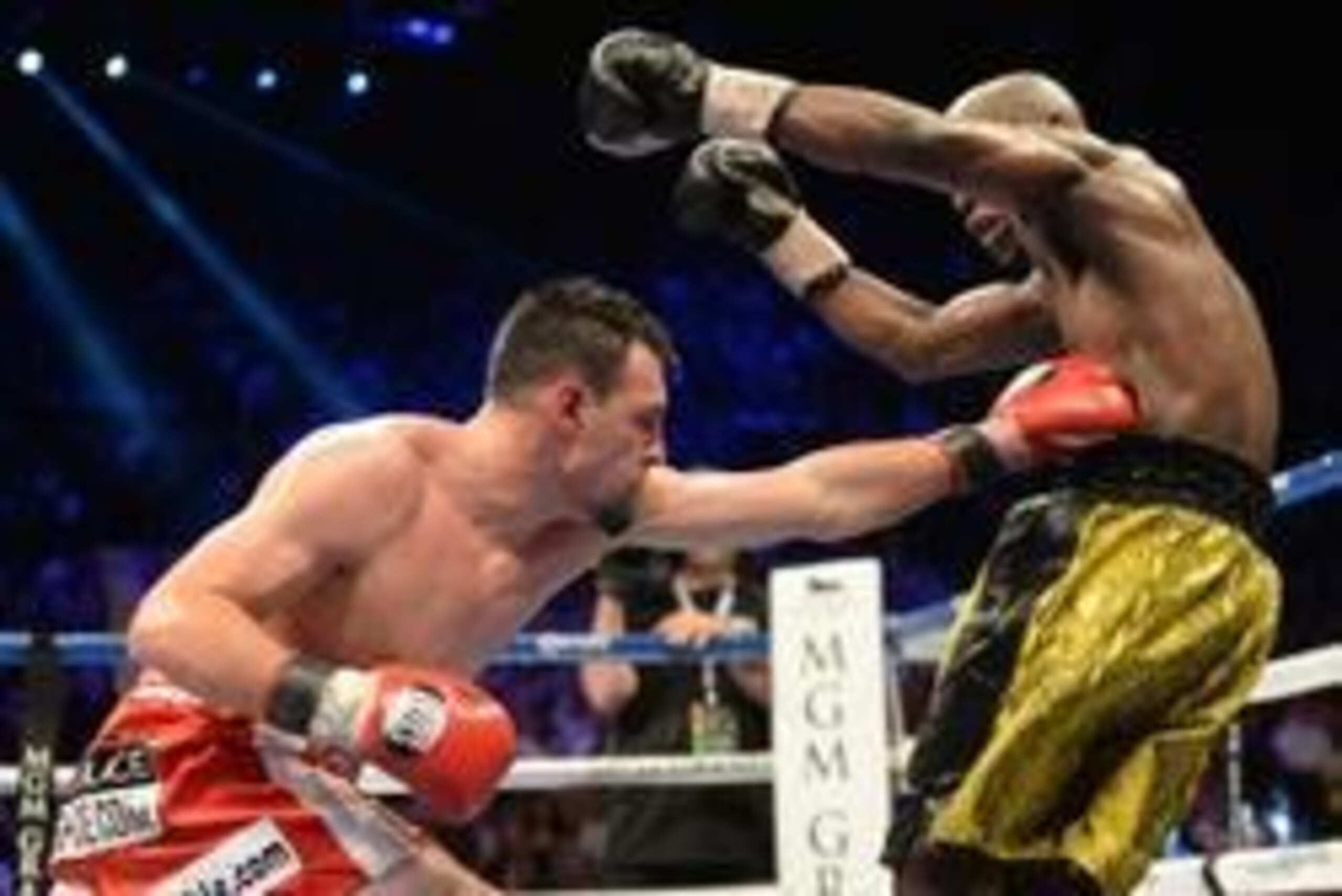 May 4, 2013; Las Vegas, NV, USA; Floyd Mayweather (black gloves) and Robert Guerrero (red gloves) during their WBC Welterweight title fight at the MGM Grand Garden Arena. Mayweather won unanimously. Mandatory Credit: Jayne Kamin-Oncea-USA TODAY Sports