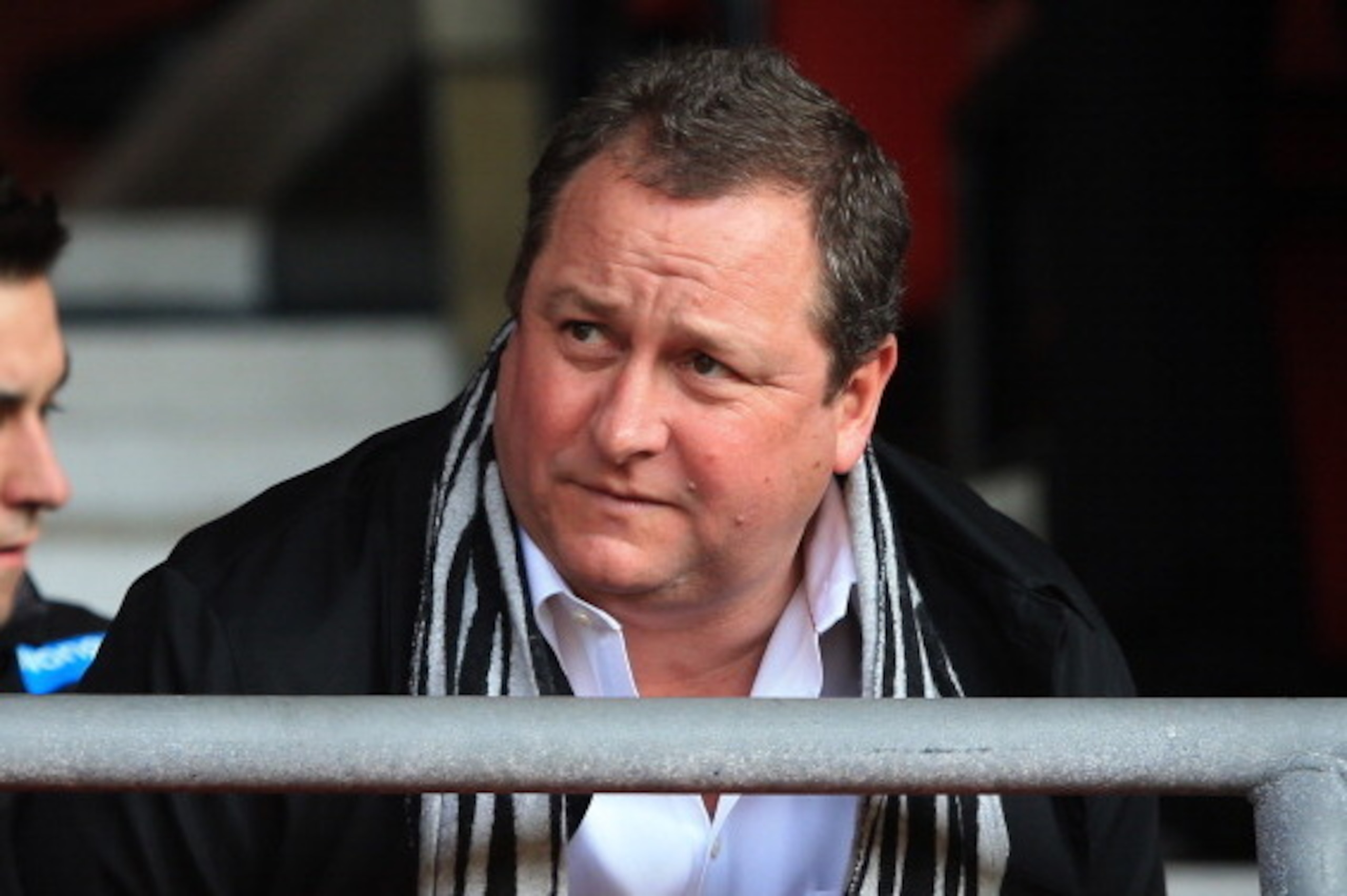 SOUTHAMPTON, ENGLAND - MARCH 29:  Newcastle United owner Mike Ashley takes his seat prior to kickoff during the Barclays Premier League match between Southampton and Newcastle United at St Mary's Stadium on March 29, 2014 in Southampton, England.  (Photo 