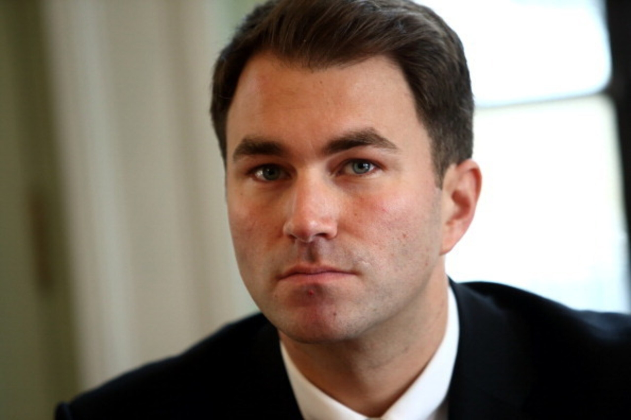LONDON, ENGLAND - APRIL 10: Eddie Hearn speaks at a press conference to announce that Matchroom Boxing has signed James DeGale at Trinity House on April 10, 2014 in London, England. (Photo by Jordan Mansfield/Getty Images) LONDON, ENGLAND - APRIL 10: Eddie Hearn speaks at a press conference to announce that Matchroom Boxing has signed James DeGale at Trinity House on April 10, 2014 in London, England. (Photo by Jordan Mansfield/Getty Images)