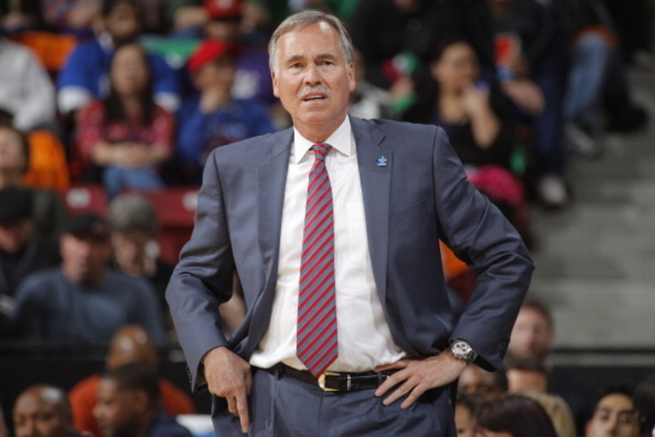 SACRAMENTO, CA - APRIL 2: Mike D'Antoni of the Los Angeles Lakers coaches against the Sacramento Kings on April 2, 2014 at Sleep Train Arena in Sacramento, California. NOTE TO USER: User expressly acknowledges and agrees that, by downloading and or using 