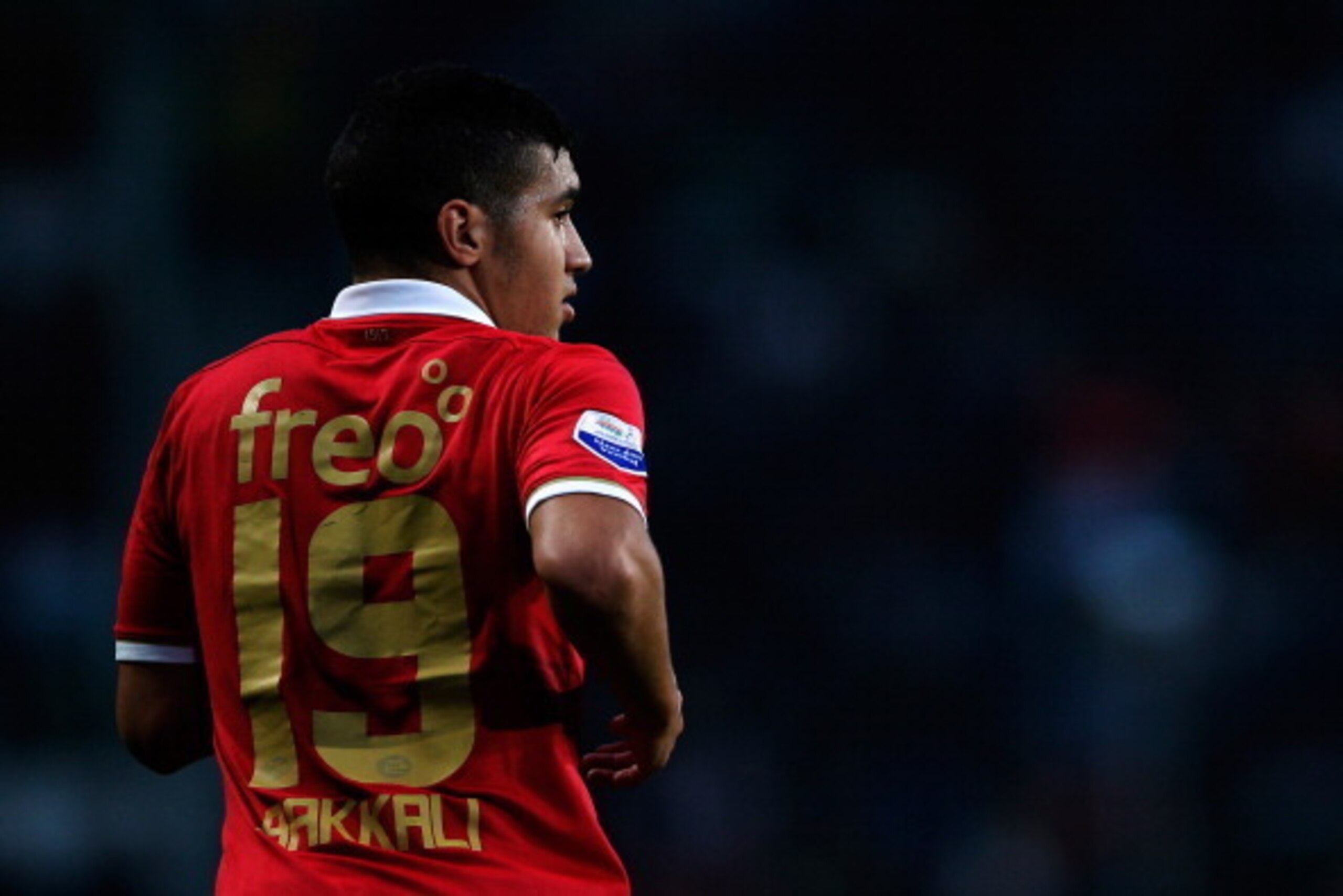 EINDHOVEN, NETHERLANDS - SEPTEMBER 25:  Zakaria Bakkali of PSV looks on during the Dutch Cup match between PSV Eindhoven and SC Stormvogels Telstar at the Philips Stadion on September 25, 2013 in Eindhoven, Netherlands.  (Photo by Dean Mouhtaropoulos/Gett