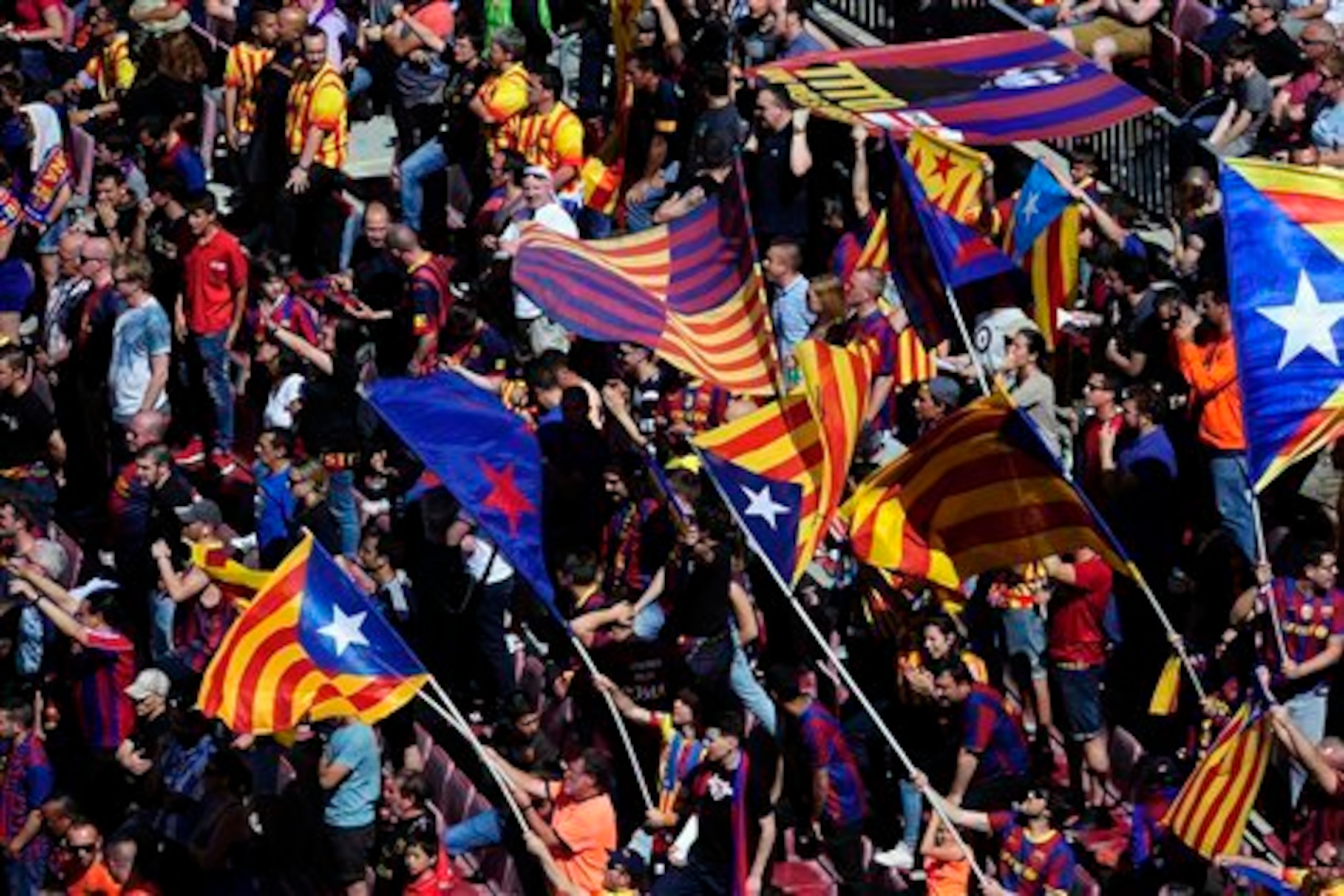 The crowd were already booing before Lionel Messi opened the scoring.