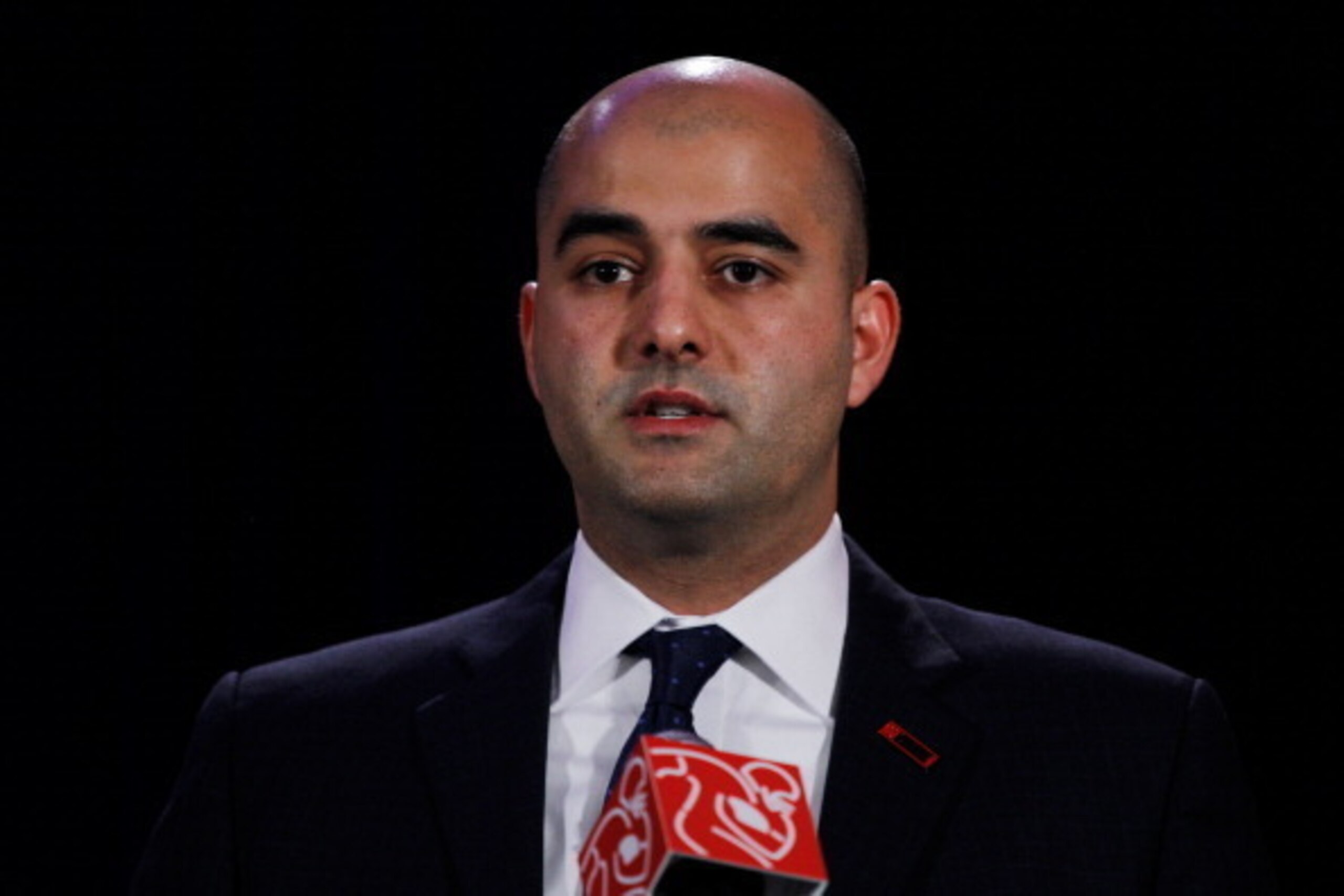 DALLAS, TX - FEBRUARY 03:  NFLPA Assistant Executive Director of External Affairs George Atallah speaks during the NFL Players Association press conference at the Super Bowl XLV media center on February 3, 2011 in Dallas, Texas. The Green Bay Packers will