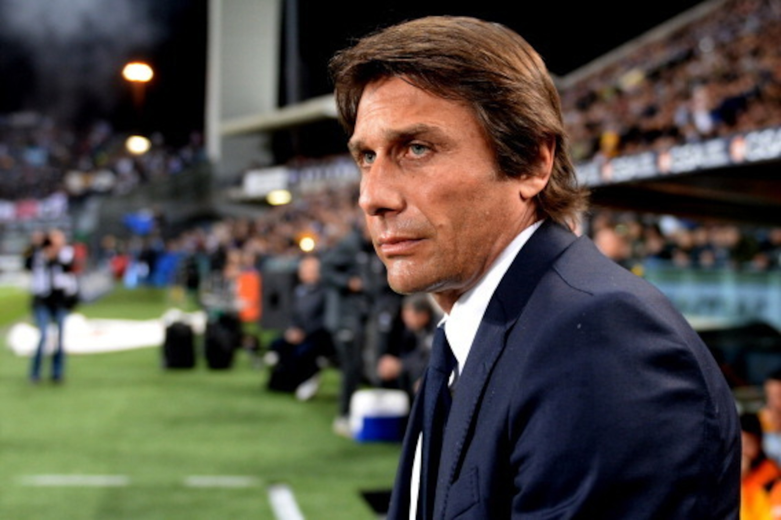 UDINE, ITALY - APRIL 14:  Head coach  of Juventus Antonio Conte looks on during the Serie A match between Udinese Calcio and Juventus at Stadio Friuli on April 14, 2014 in Udine, Italy.  (Photo by Dino Panato/Getty Images)