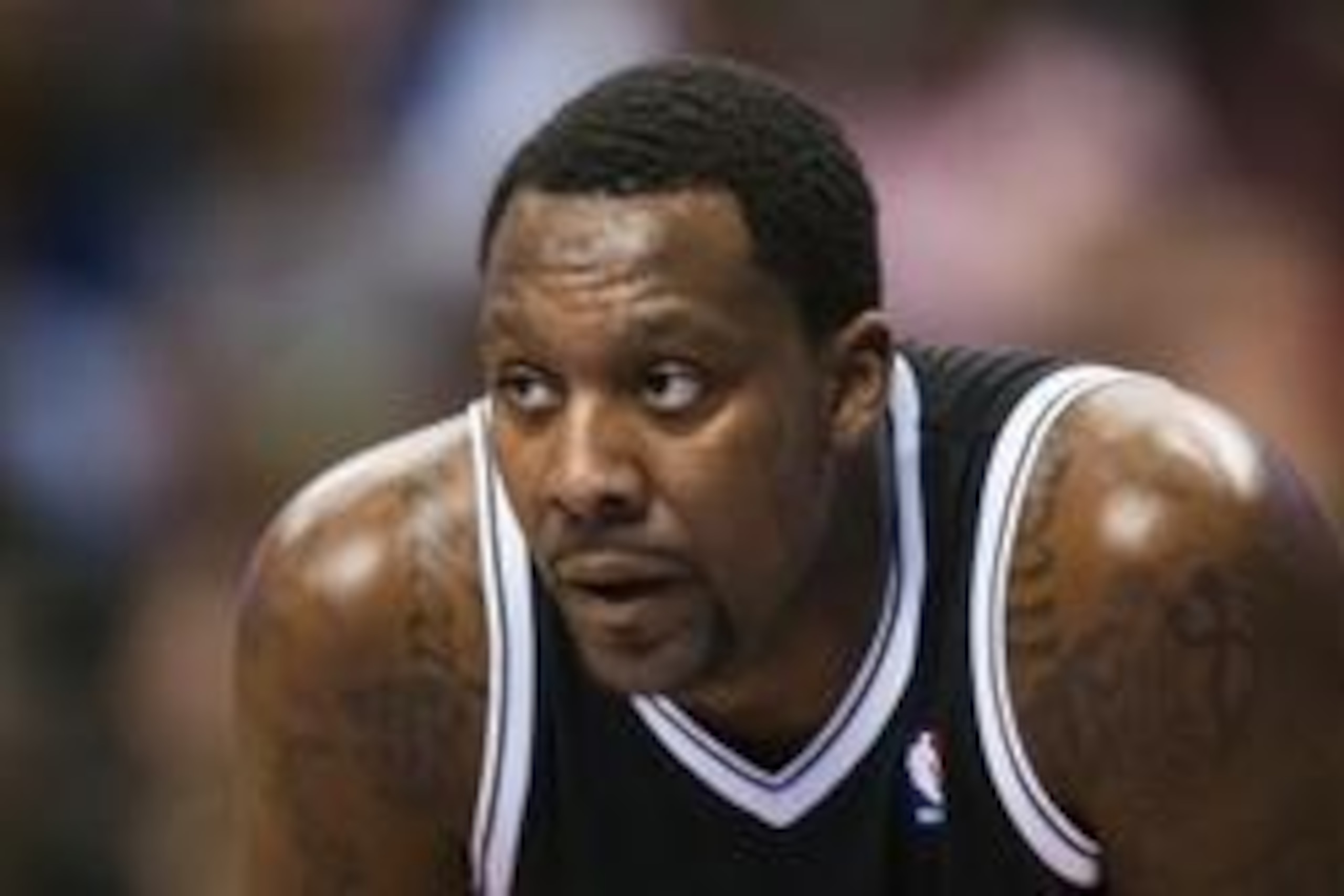 Dec 20, 2013; Philadelphia, PA, USA; Brooklyn Nets center Andray Blatche (0) during the first quarter against the Philadelphia 76ers at the Wells Fargo Center. The Sixers defeated the Nets 121-120 in overtime. Mandatory Credit: Howard Smith-USA TODAY Spor
