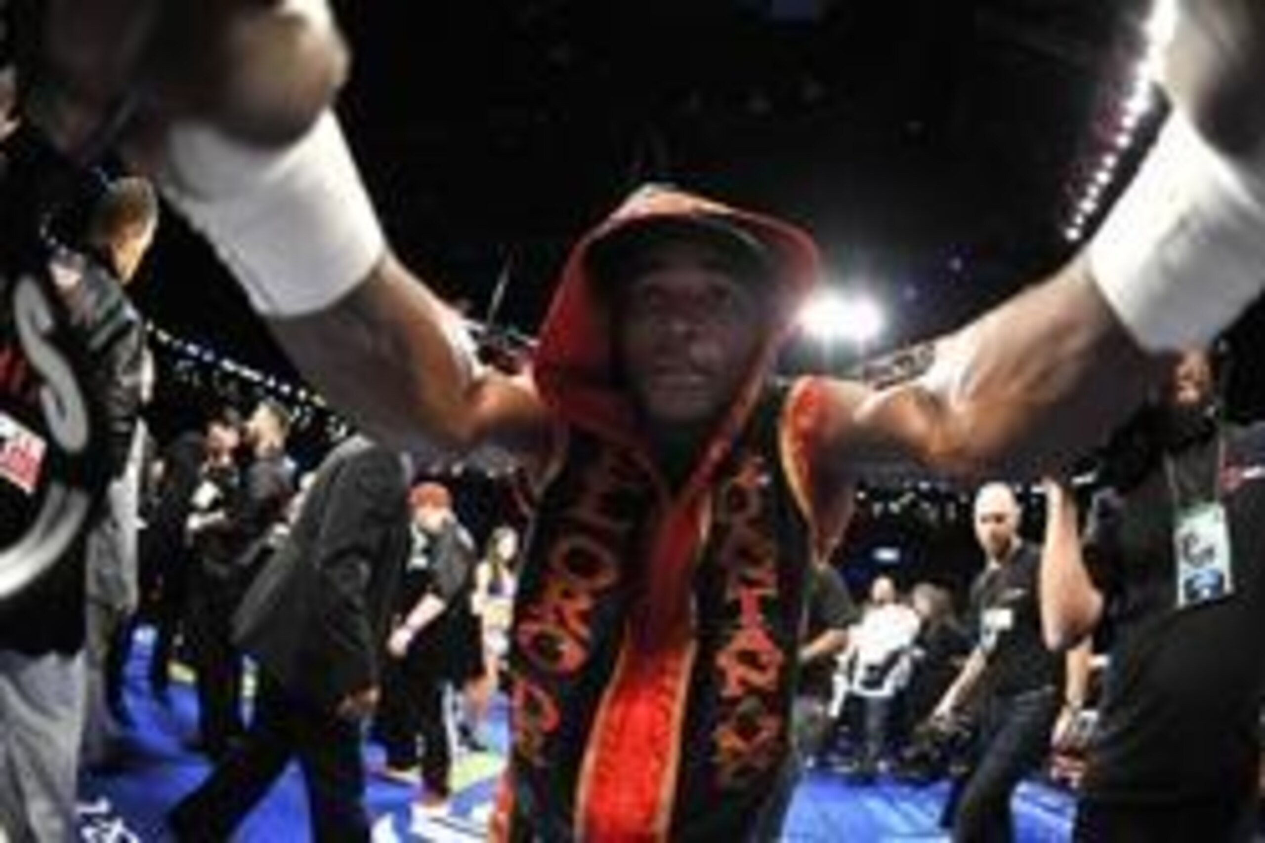 Dec 7, 2013; Brooklyn, NY, USA; Erislandy Lara (black trunks) looks on after defeating Austin Trout (not pictured) box during their WBA Interim Super Welterweight title bout at Barclays Center. Lara won via unanimous decision. Mandatory Credit: Joe Campor Dec 7, 2013; Brooklyn, NY, USA; Erislandy Lara (black trunks) looks on after defeating Austin Trout (not pictured) box during their WBA Interim Super Welterweight title bout at Barclays Center. Lara won via unanimous decision. Mandatory Credit: Joe Campor
