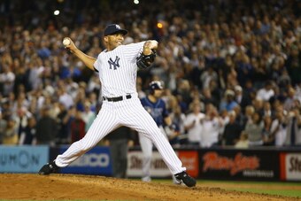 NEW YORK, NY - SEPTEMBER 26:  Mariano Rivera #42 of the New York Yankees pitches against the Tampa Bay Rays in the ninth inning during their game on September 26, 2013 at Yankee Stadium in the Bronx borough of New York City.  (Photo by Al Bello/Getty Imag