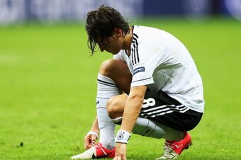 WARSAW, POLAND - JUNE 28: Mesut Ozil of Germany shows his dejection after the UEFA EURO 2012 semi final match between Germany and Italy at the National Stadium on June 28, 2012 in Warsaw, Poland.  (Photo by Joern Pollex/Getty Images)