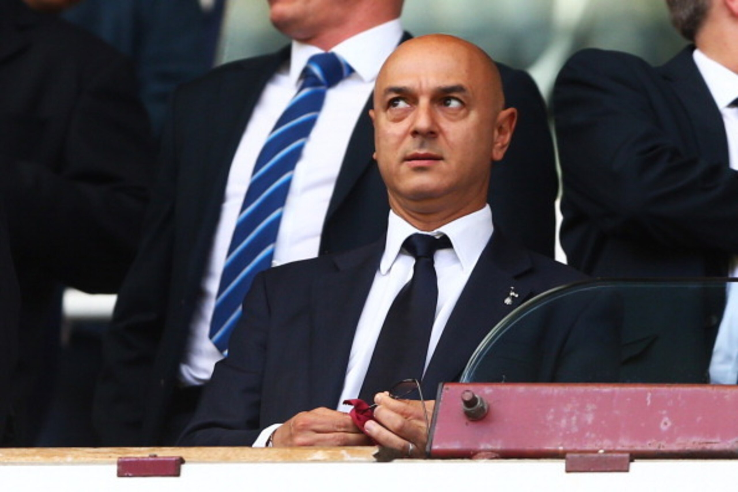 LONDON, ENGLAND - MAY 03:  Daniel Levy the Tottenham Charman looks on during the Barclays Premier League match between West Ham United and Tottenham Hotspur at Boleyn Ground on May 3, 2014 in London, England.  (Photo by Paul Gilham/Getty Images)