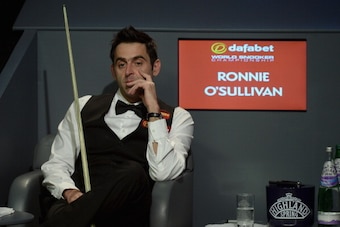 SHEFFIELD, ENGLAND - MAY 05:  Ronnie O'Sullivan sits in his chair during The Dafabet World Snooker Championship final against Mark Selby at Crucible Theatre on May 5, 2014 in Sheffield, England.  (Photo by Gareth Copley/Getty Images)