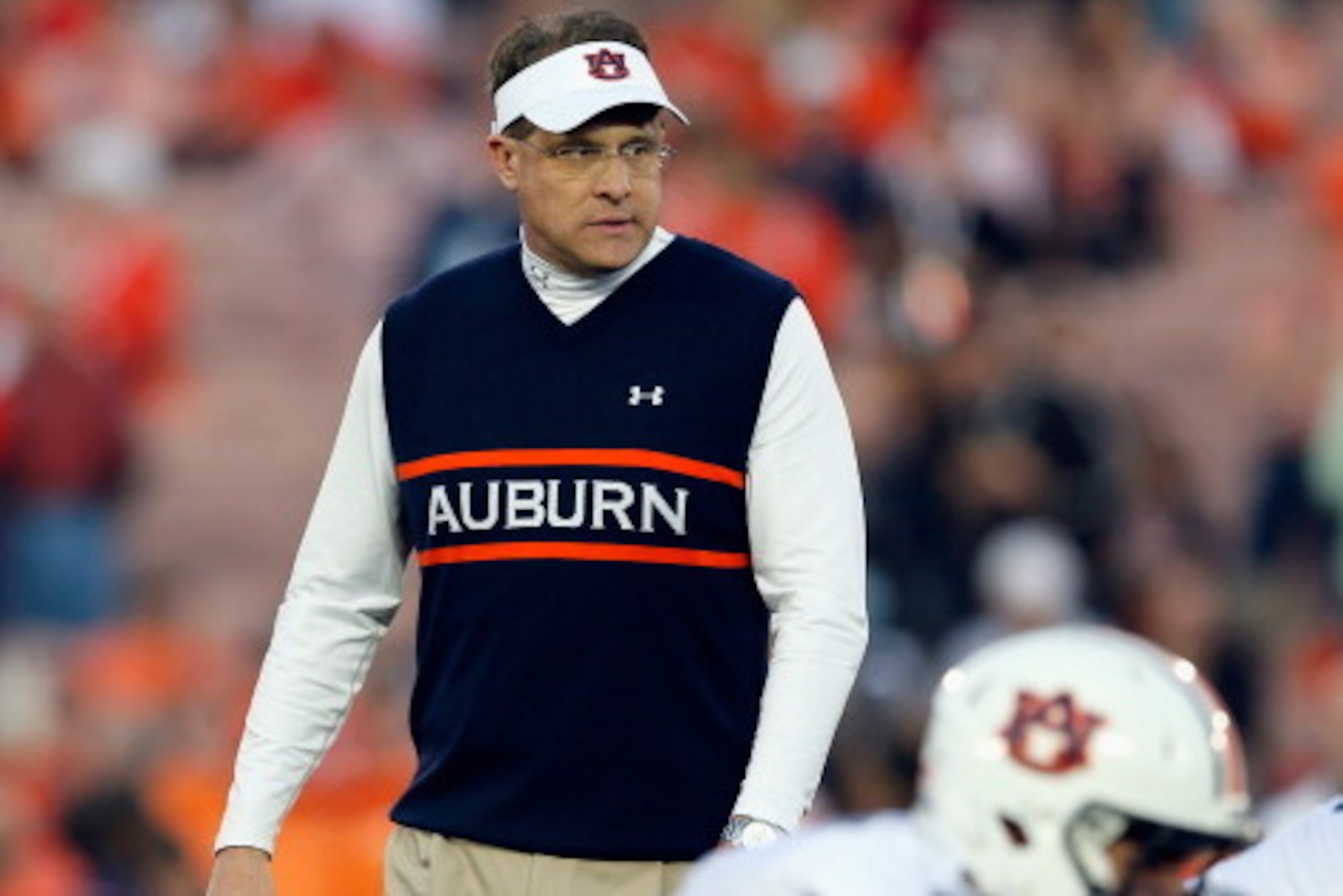 PASADENA, CA - JANUARY 06:  Auburn Tigers head coach Gus Malzahn stands on the field prior to the 2014 Vizio BCS National Championship Game against the Florida State Seminoles at the Rose Bowl on January 6, 2014 in Pasadena, California.  (Photo by Kevin C