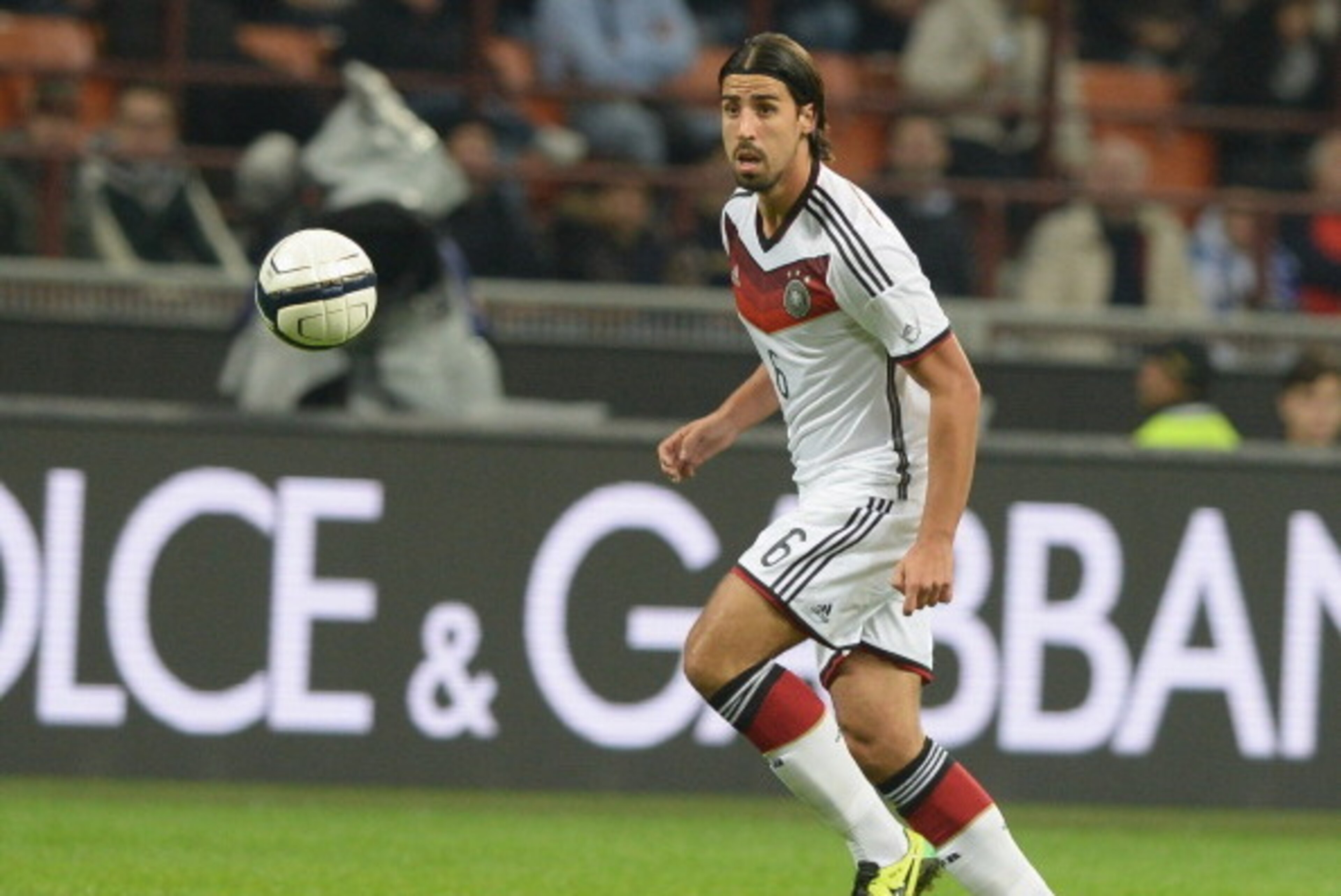 MILAN, ITALY - NOVEMBER 15:  Sami Khedira of Italy in action during the international friendly match between Italy and Germany at Giuseppe Meazza stadium on November 15, 2013 in Milan, Italy.  (Photo by Claudio Villa/Getty Images)