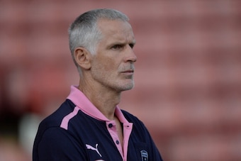 BARNSLEY, ENGLAND - JULY 25:  Bordeaux manager Francis Gillot during a Pre Season Friendly between Barnsley and Bordeaux at Oakwell Stadium on July 25, 2013 in Barnsley, England.  (Photo by Gareth Copley/Getty Images)