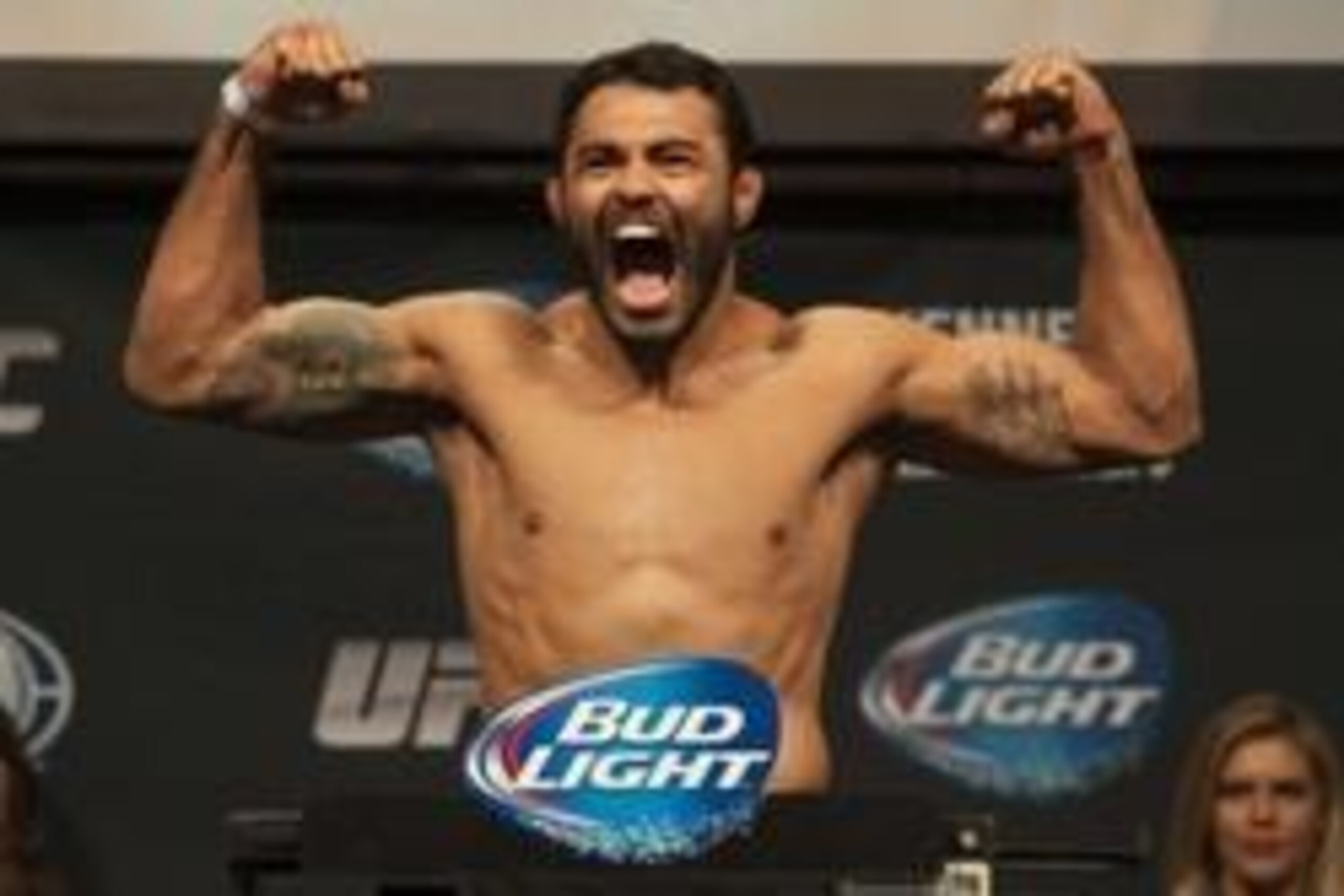 Nov 5, 2013; Fort Campbell, KY, USA; Rafael Natal during the weigh-in for UFC-Fight for the Troops at Fort Campbell. Mandatory Credit: Joshua Lindsey-USA TODAY Sports