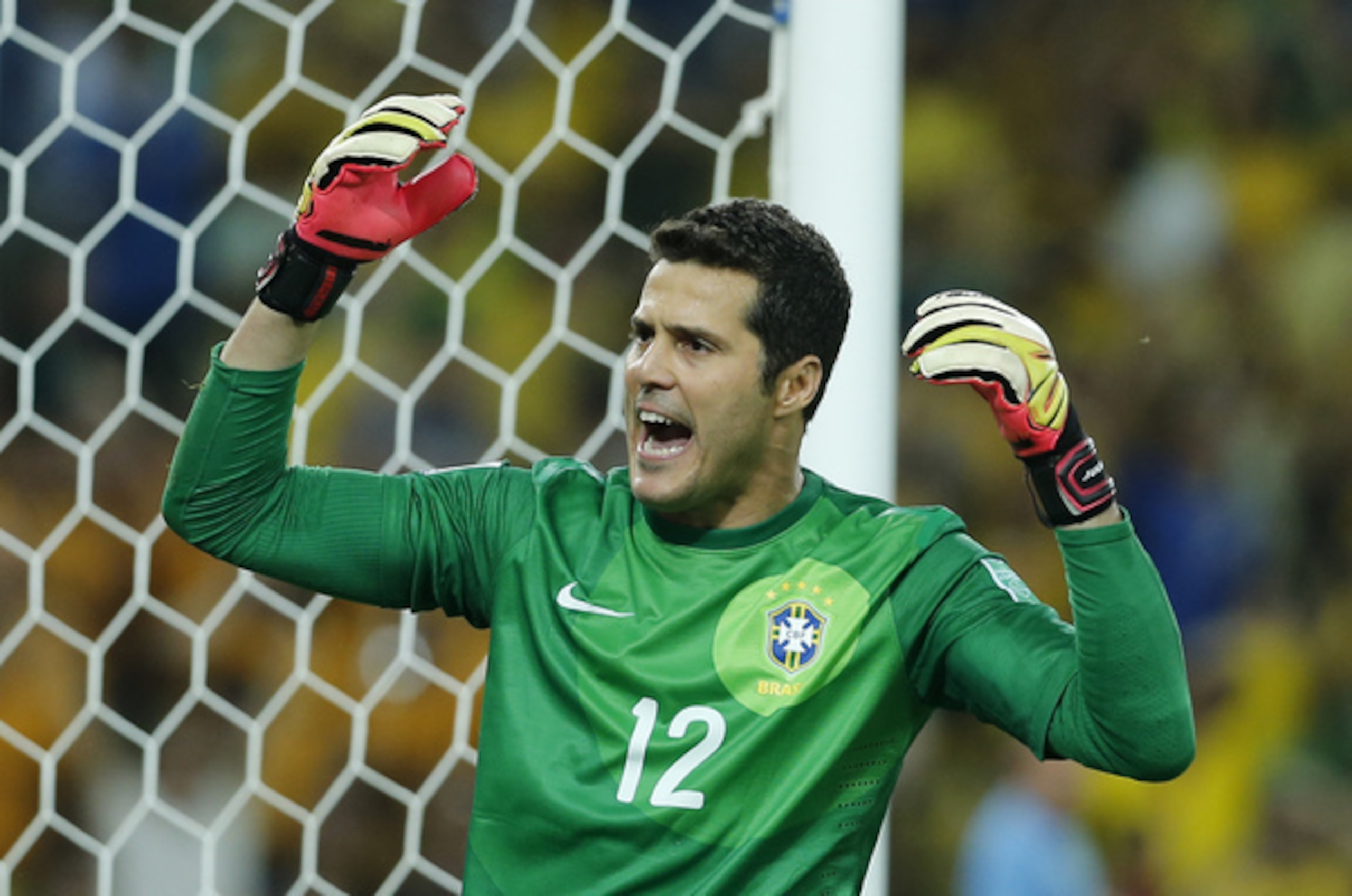 Brazil's goaltender Julio Cesar plays his club football at Toronto FC. Brazil's goaltender Julio Cesar plays his club football at Toronto FC.