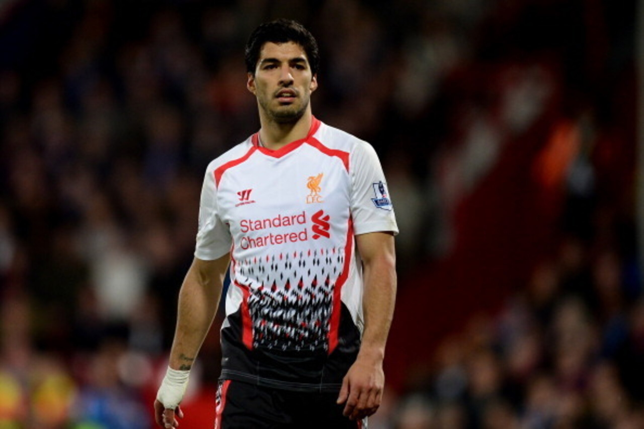 LONDON, ENGLAND - MAY 05:  Luis Suarez of Liverpool looks on during the Barclays Premier League match between Crystal Palace and Liverpool at Selhurst Park on May 5, 2014 in London, England.  (Photo by Jamie McDonald/Getty Images)